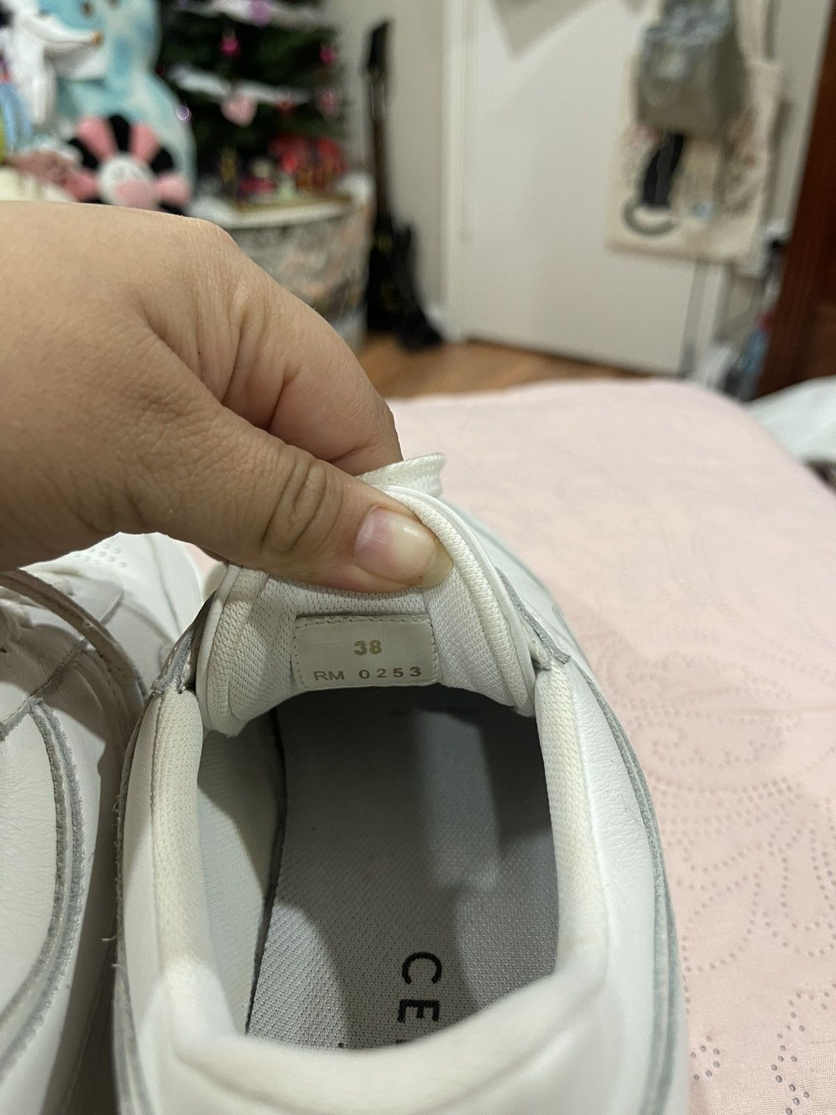 Celine × Designer WHITE CHUNKY BLOCK SNEAKERS WITH WEDGE OUTSOLE IN CALFSKIN Size US 7 / IT 37 - 7 Thumbnail
