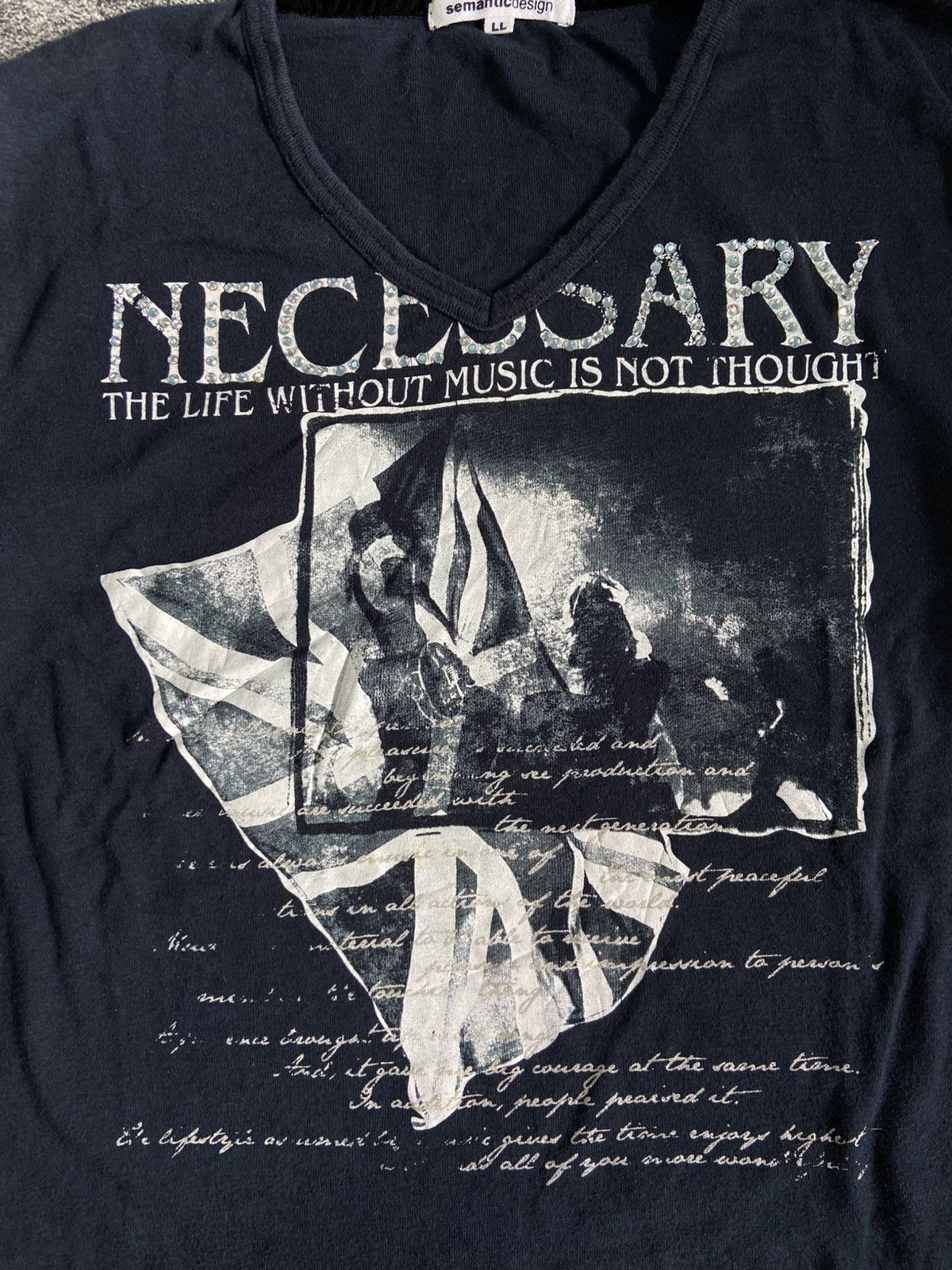 If Six Was Nine × Japanese Brand × Le Grande Bleu (L.G.B.) Semantic Design Necessary Poem Longsleeve Shirt Size US L / EU 52-54 / 3 - 2 Thumbnail