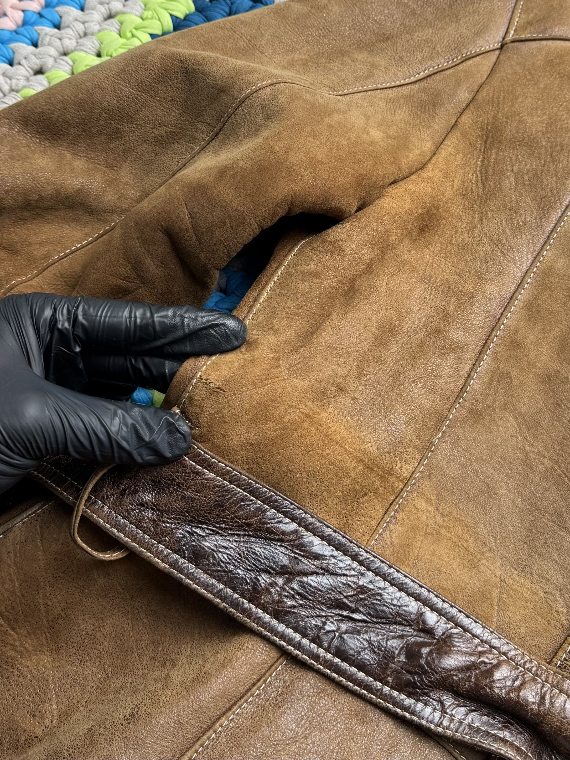 Vintage Vintage Brown Sheepskin Coat Belted Long Winter Size M / US 6-8 / IT 42-44 - 20 Thumbnail