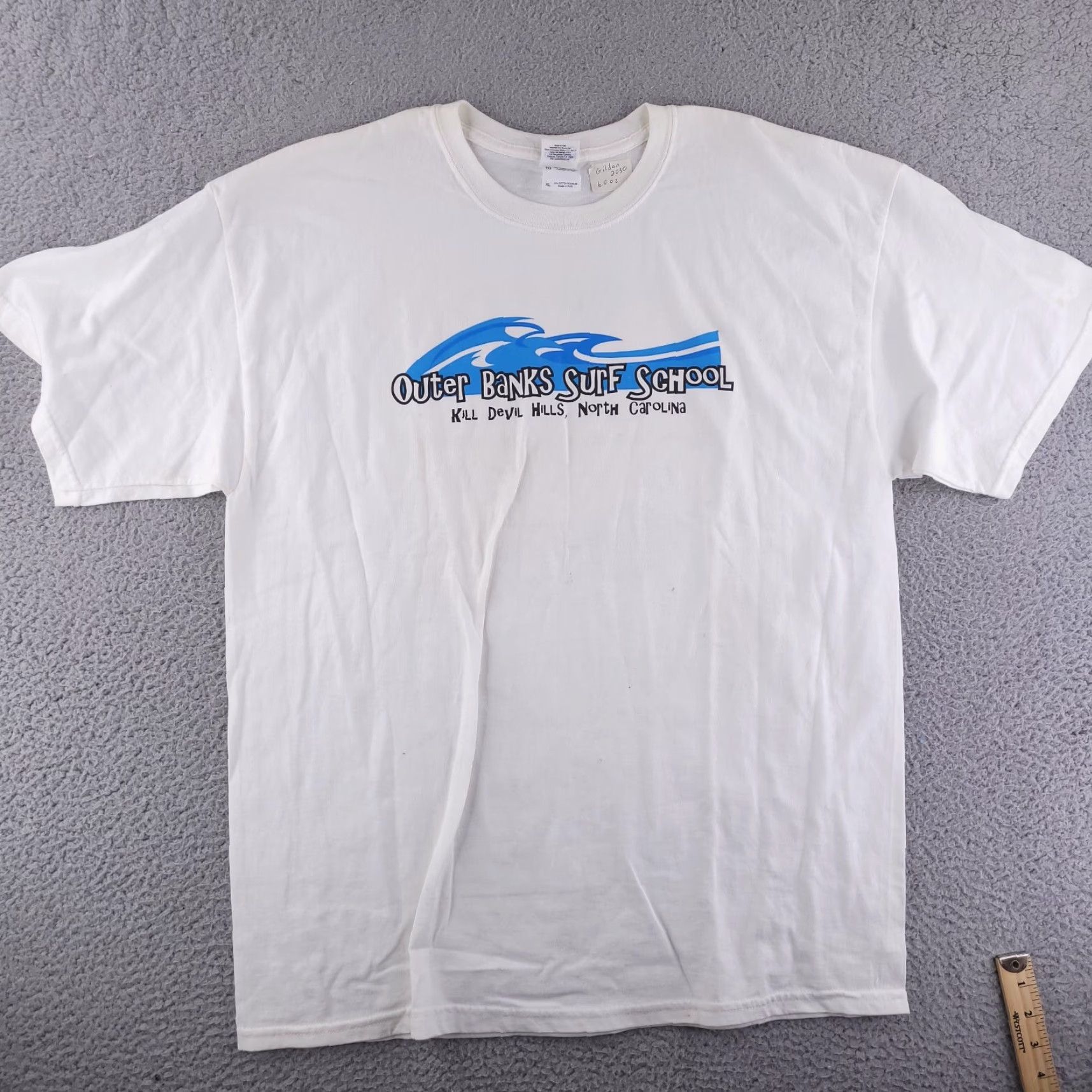 Gildan VINTAGE Gildan Shirt Mens XL White Nature Ocean OBX Surf Recycle Mens XL White Nature OBX Surf Size US XL / EU 56 / 4 - 4 Thumbnail