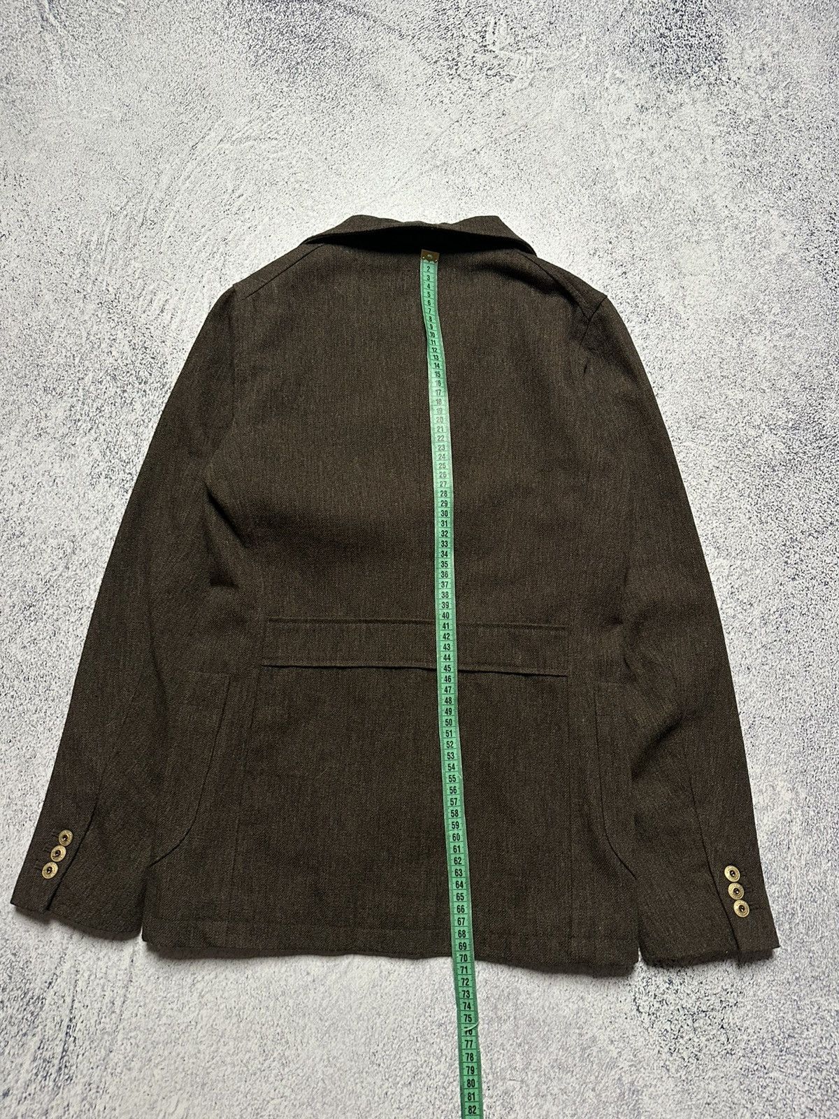 Studio D'Artisan ORGUEIL Wool Workwear Blazer Jacket Brown Japan Made Size 36R - 15 Thumbnail