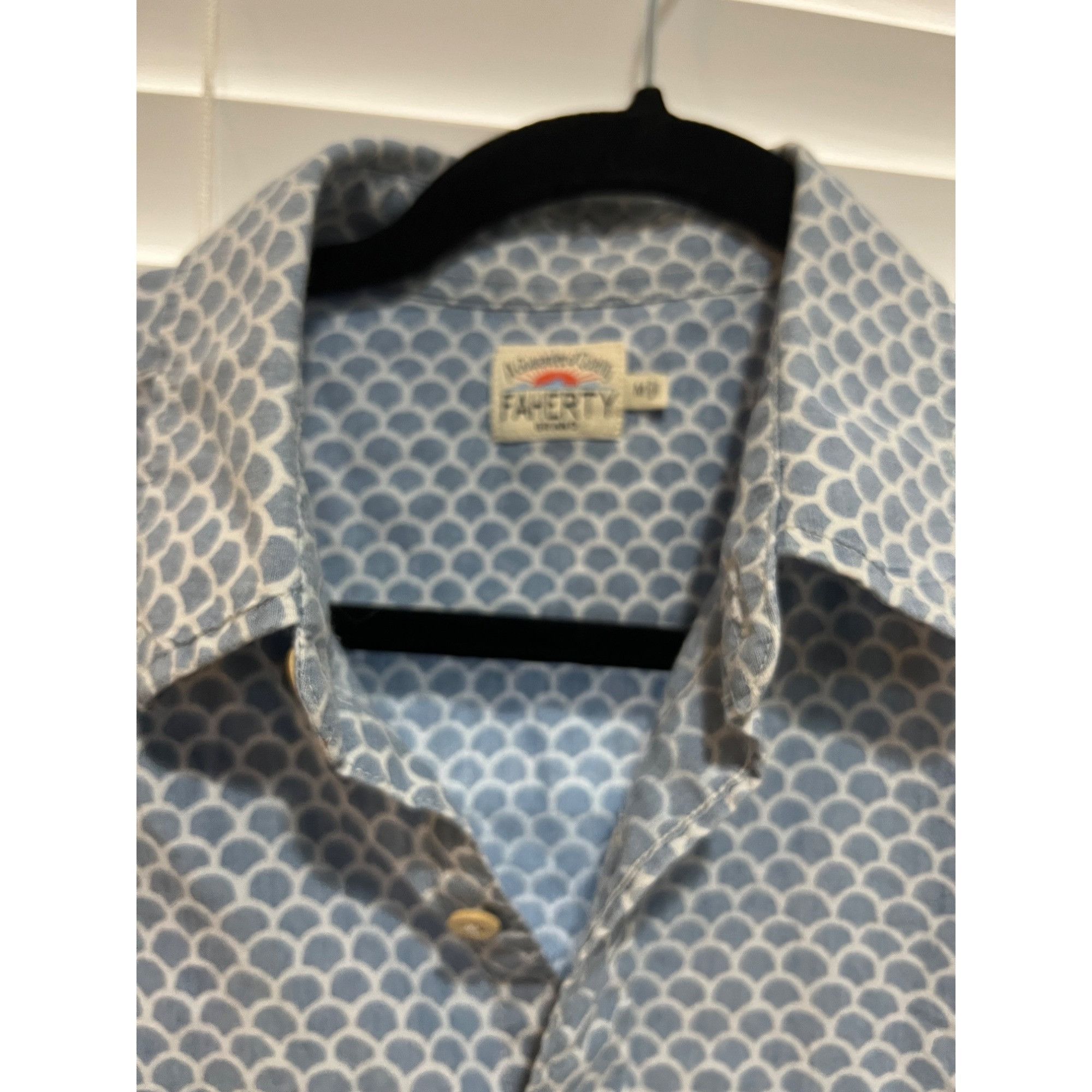 Faherty Faherty Printed Short Sleeve Button Up Shirt - Size M Size US M / EU 48-50 / 2 - 2 Thumbnail