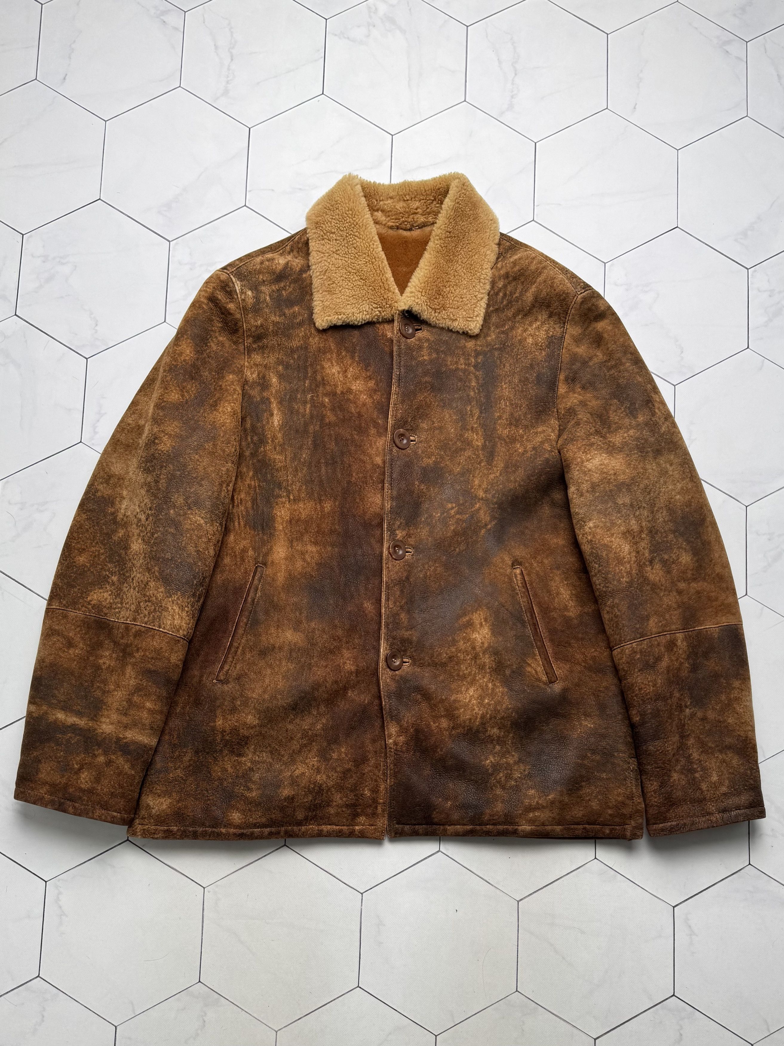Vintage Vintage Real Shearling Faded Jacket(B409)E2D15 Size US XXL / EU 58 / 5 - 5 Thumbnail
