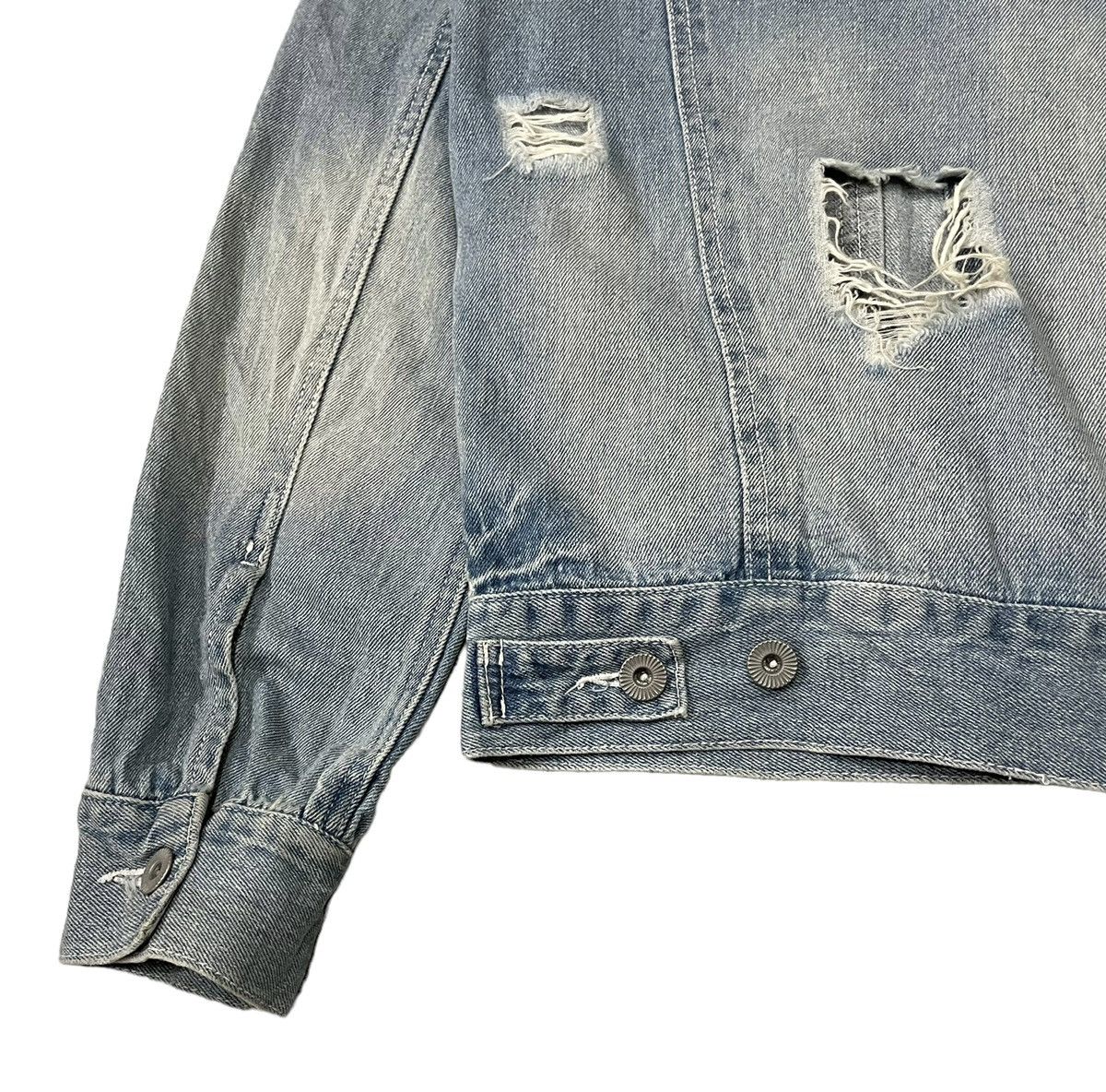 Le Grande Bleu (L.G.B.) Vintage Legenda Made Punk Distressed Denim Jacket Size US M / EU 48-50 / 2 - 15 Thumbnail
