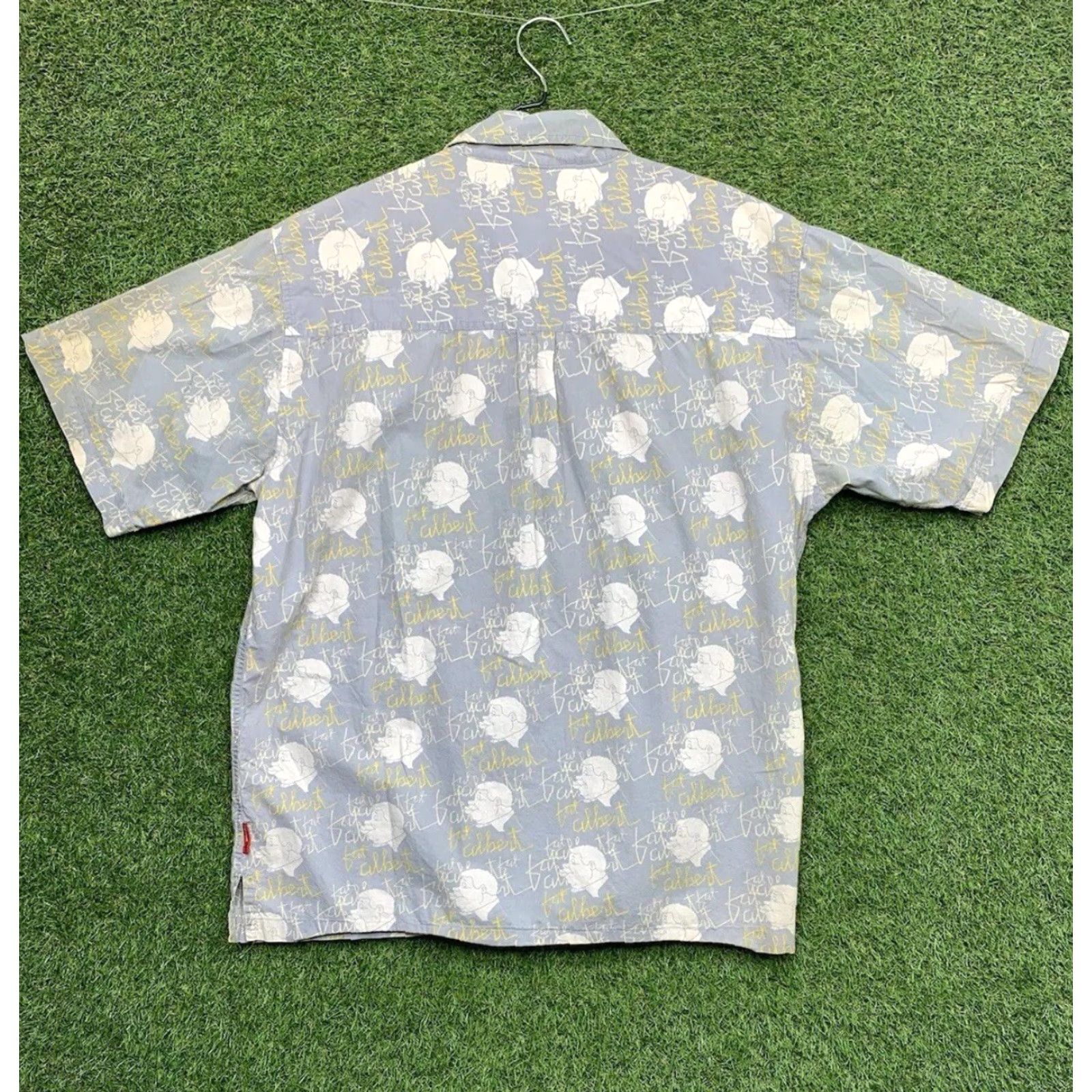 Fubu VINTAGE FUBU Shirt Mens XL Fat Albert AOP 90s Rap Hip Hop Loose Fit y2k Baggy Gray Cotton Polyester Button-Up Short Sleeve 袖? Size US XL / EU 56 / 4 - 3 Thumbnail