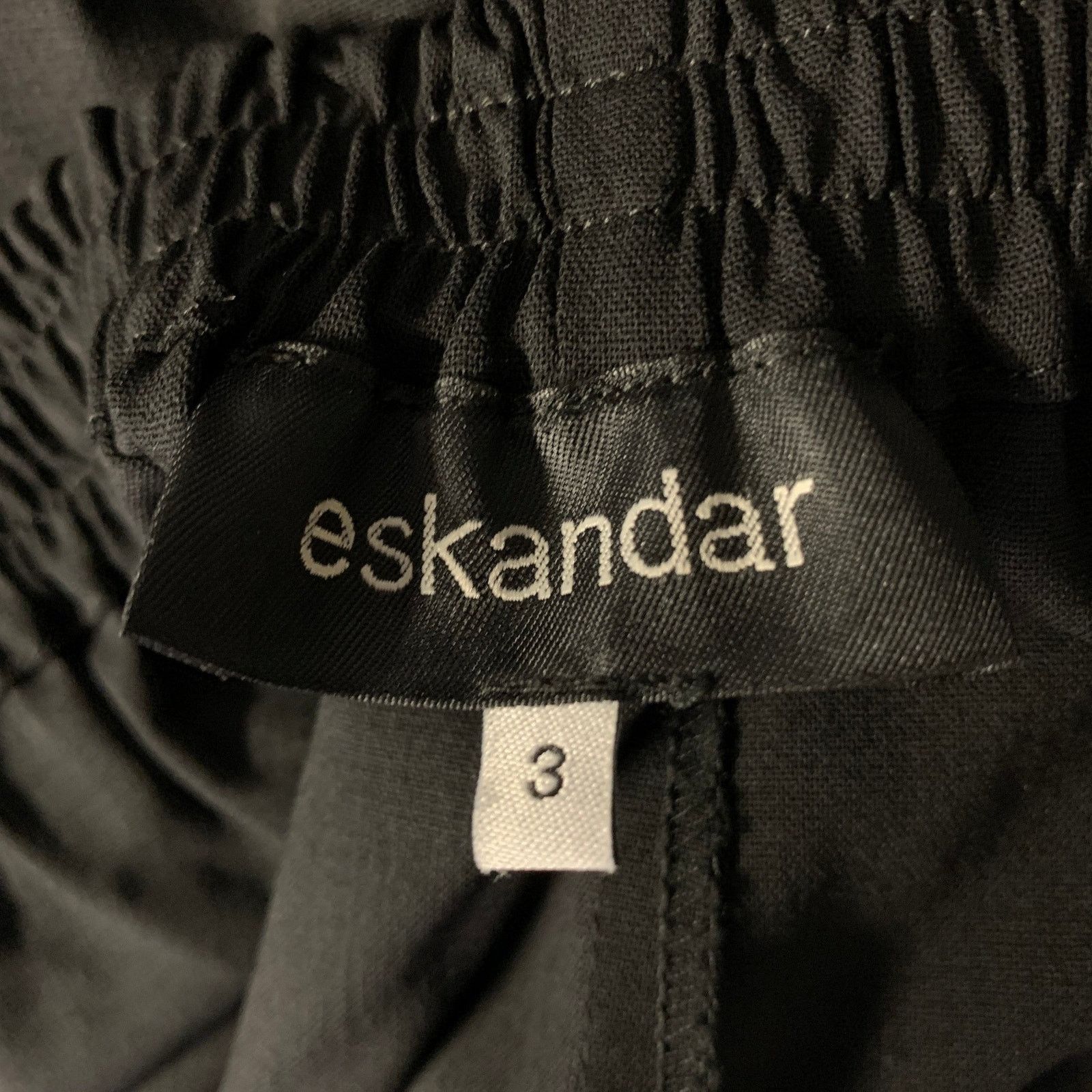 eskandar ESKANDAR Size XL Black Wool Elastane Pants Size US 34 / EU 50 - 4 Thumbnail