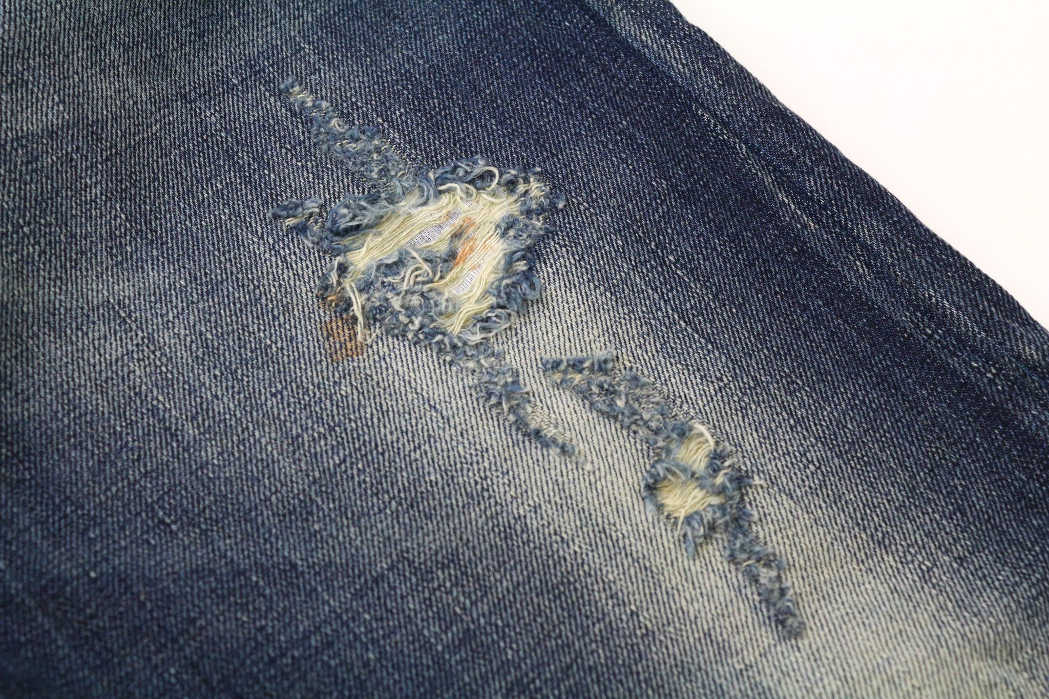 Takeshy Kurosawa W32 Blue Cotton Distressed Jeans 76269 Size US 32 / EU 48 - 7 Thumbnail