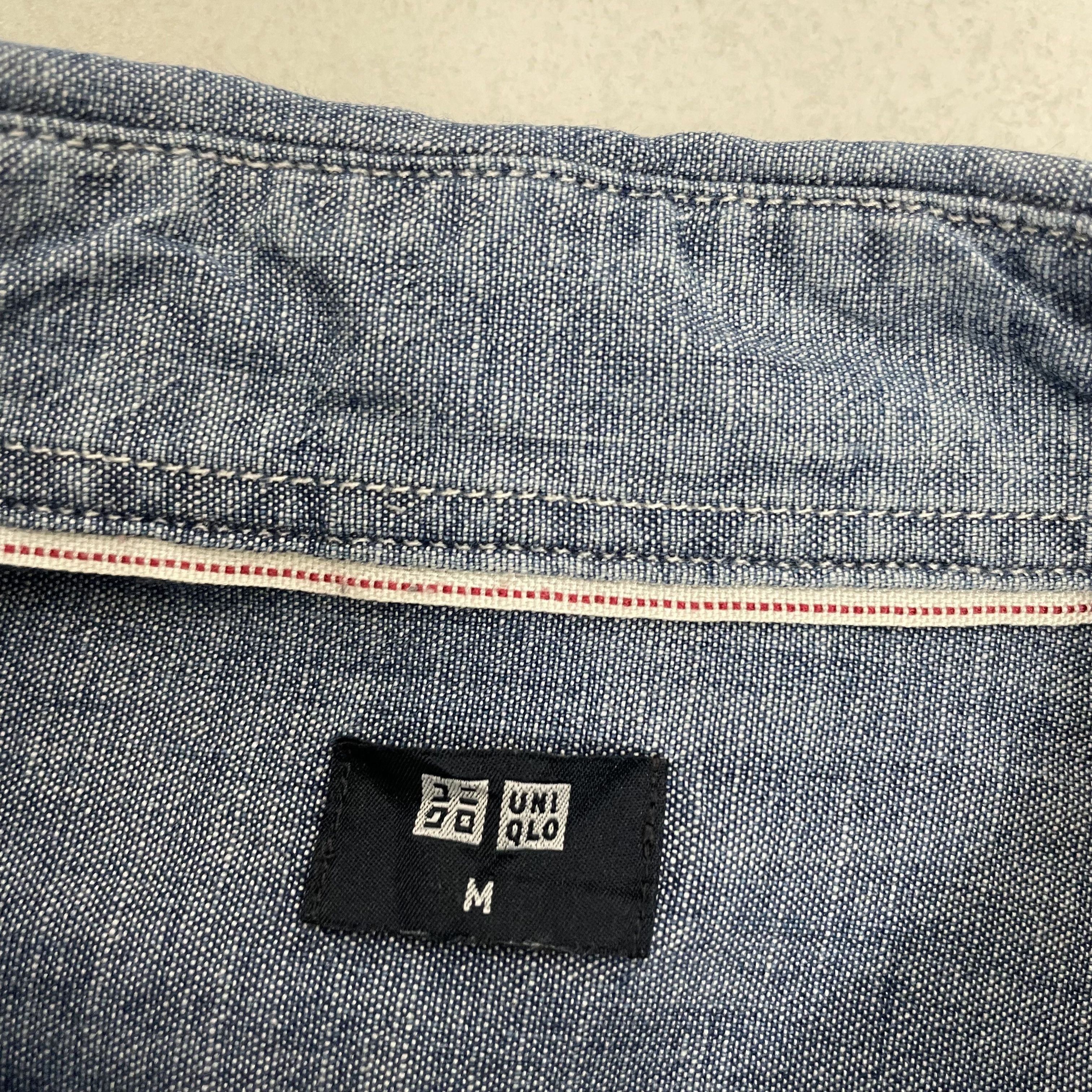 Japanese Brand × Uniqlo ⭐️SALE⭐️ [M] CHAMBRAY UNIQLO JAPAN WORK WEAR SELVEDGE SHIRT Size US M / EU 48-50 / 2 - 4 Thumbnail