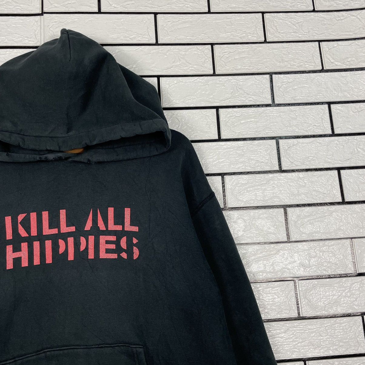 Japanese Brand Kill All Hippies Black Pullover Hoodie Size US L / EU 52-54 / 3 - 5 Thumbnail