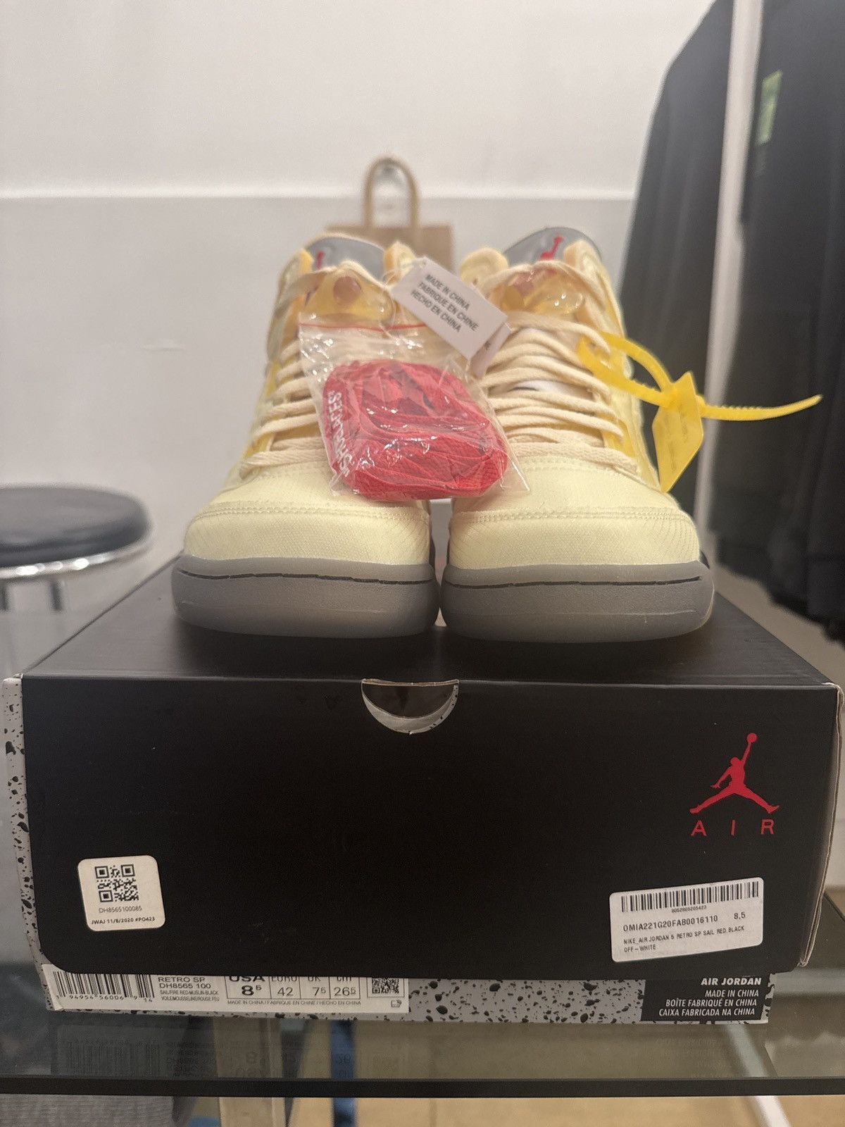 Jordan Brand × Nike × Off-White Deadstock Off White Jordan 5 Sail Size US 8.5 / EU 41-42 - 3 Thumbnail