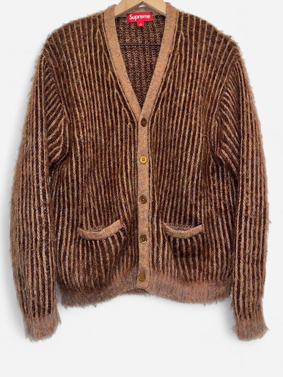 Supreme 2-Tone Mohair Cardigan Brown 【公式通販】
