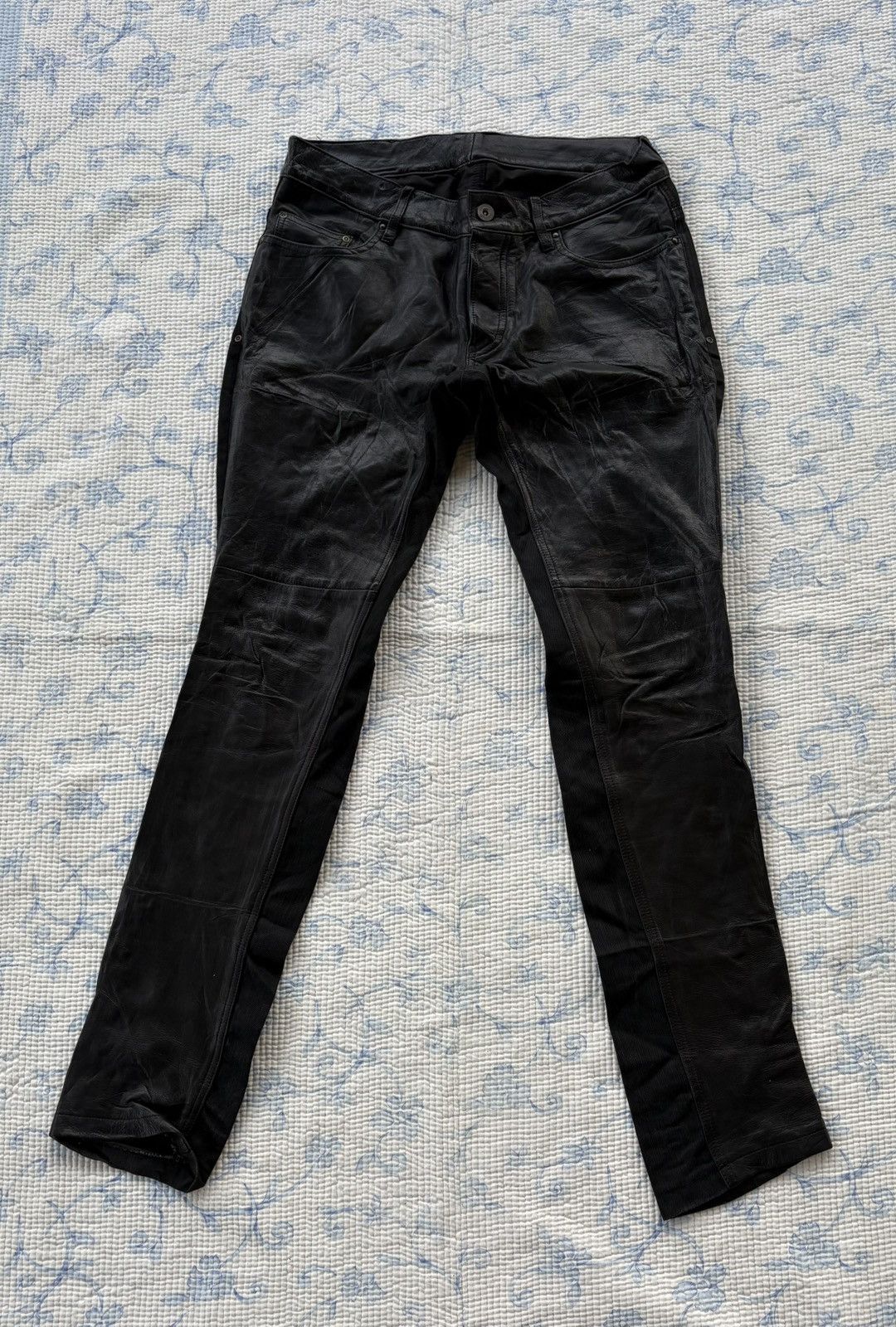 5351 POUR LES HOMMES Pour Les Homme Hybric Black Leather Size US 31 - 1 Thumbnail