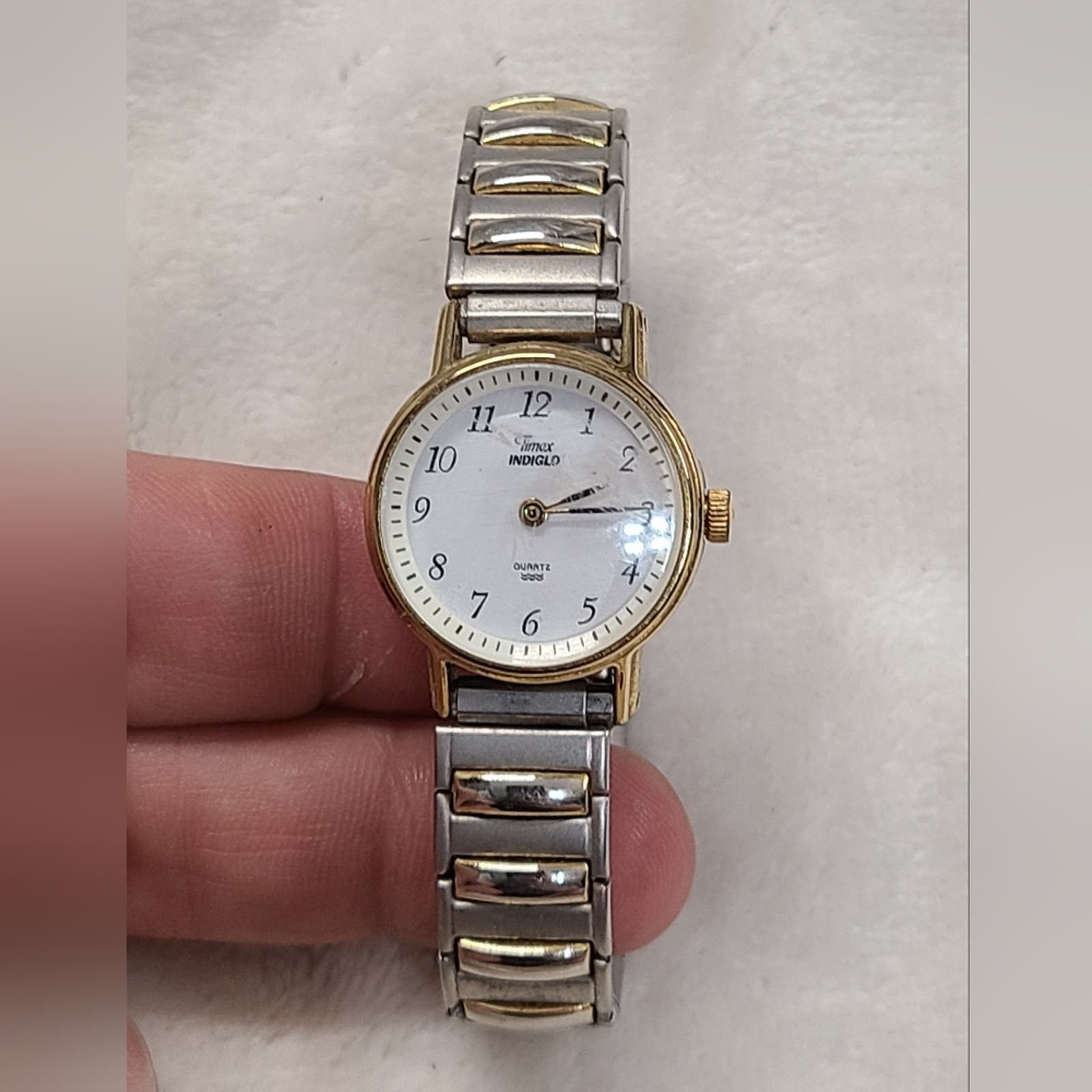 Timex Vintage Timex Indiglo Women s Two Tone Watch Grailed