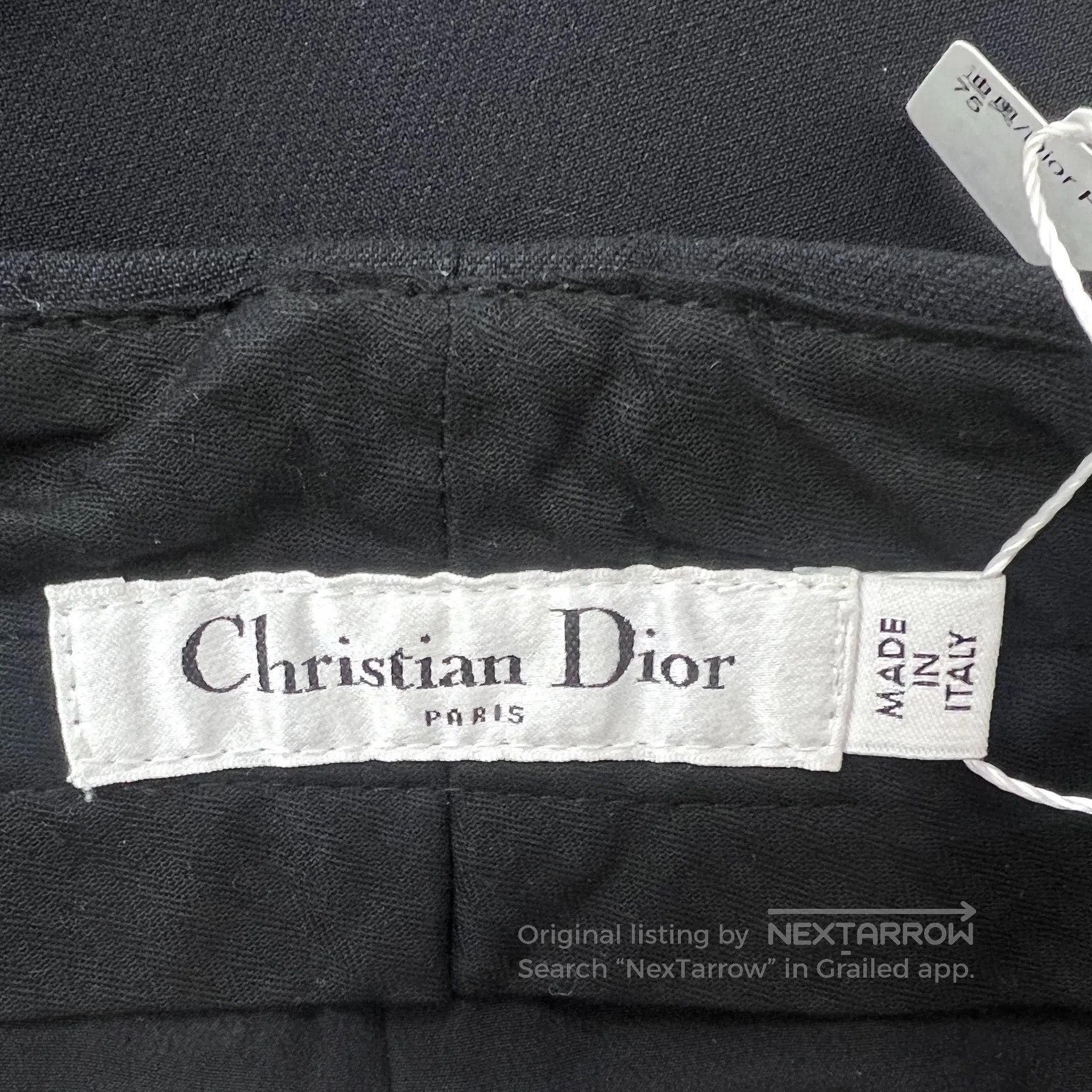 Dior Dior Black CD Buckle Design Wool Wrap Skirt Pants| Size 35" - 5 Thumbnail