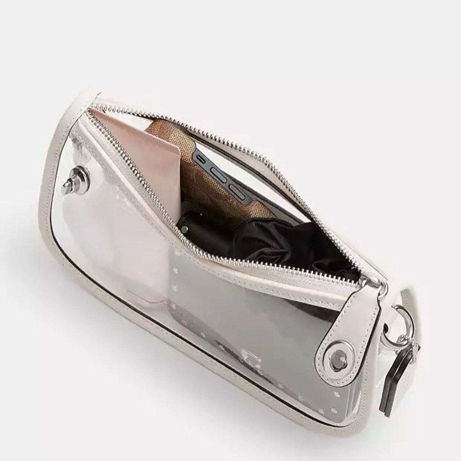 Coach NWT Coach Stadium Swinger Bag Clear Dust Bag CBH13 Chalk Size ONE SIZE - 10 Thumbnail