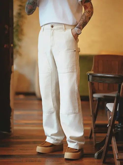 Japanese Brand × Vintage Vintage Classic 90s Straight Leg Pants Workwear Size US 34 / EU 50 - 1 Thumbnail