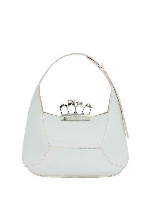 Alexander McQueen o1w1db10925 Size: OS/The Jewelled Hobo Bag in White Size ONE SIZE - 1 Thumbnail