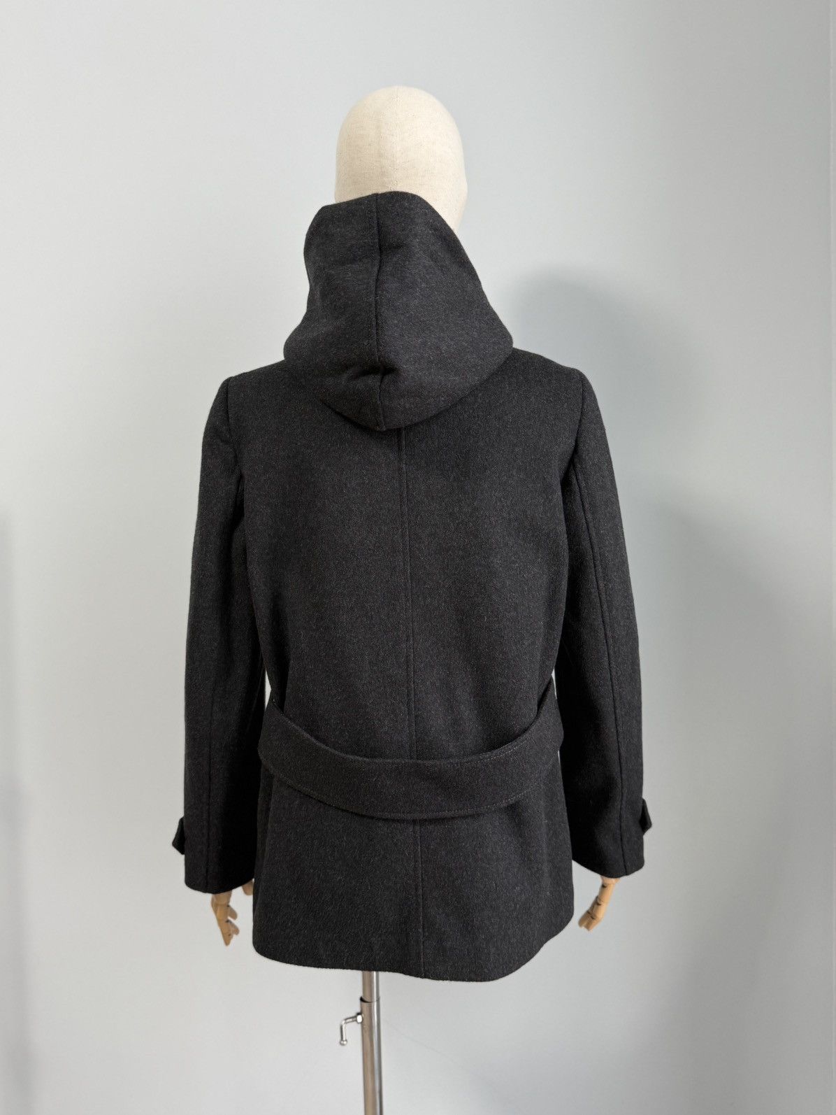 Dolce & Gabbana Dolce & Gabbana D&G Black Wool Coat Real Rabbit Fur Hood Size M / US 6-8 / IT 42-44 - 7 Thumbnail