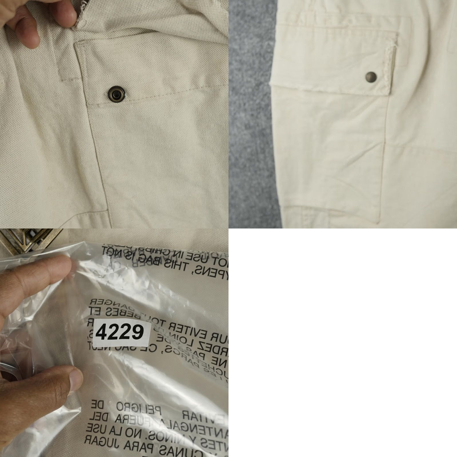 Ralph Lauren RRL Ralph Lauren Pants Mens 36x32 Beige Cargo Canvas Linen Utility Baggy Relaxed Straight Front Button Fly Pockets Cargo Pocket WW2 Inspired Size US 36 / EU 52 - 11 Thumbnail