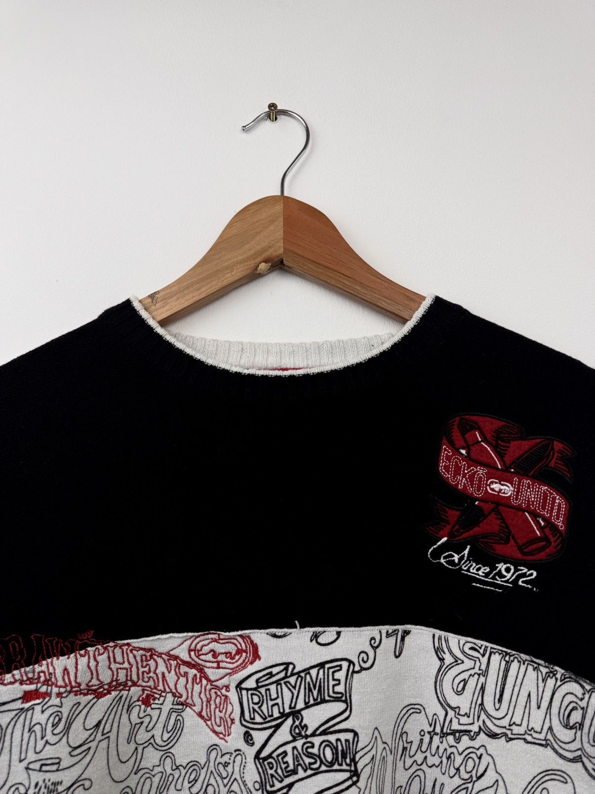 Ecko Unltd. Ecko Unltd Men Black Knit Sweater With Crew Neck Size M Size US M / EU 48-50 / 2 - 4 Thumbnail