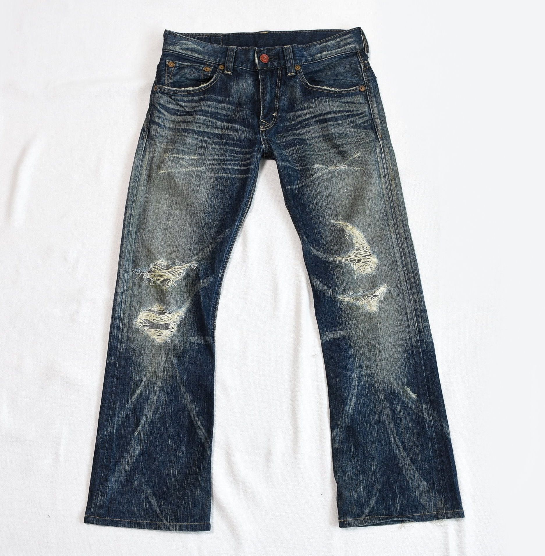 Edwin × If Six Was Nine × Japanese Brand Edwin Blue Trip Grunge Denim Bootcut Size US 30 / EU 46 - 5 Thumbnail