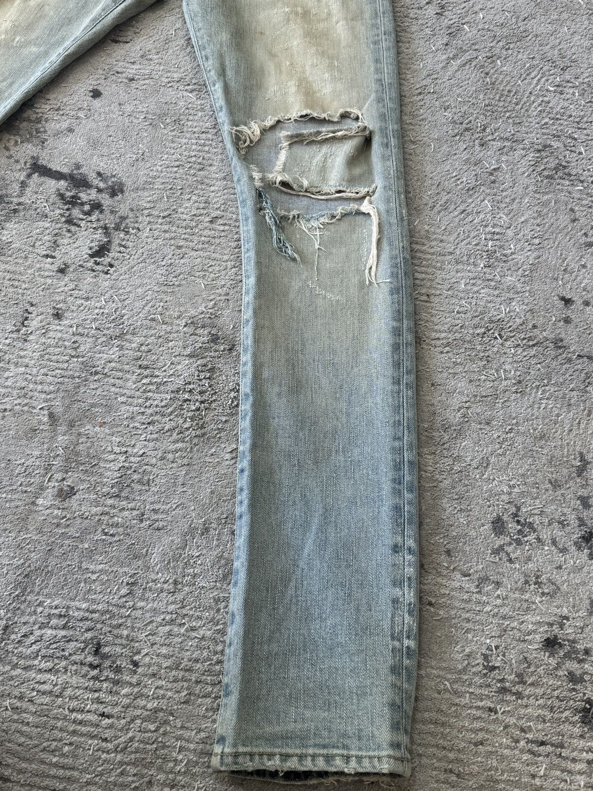 Saint Laurent Paris Saint Laurent Crash Denim Jeans Size US 30 / EU 46 - 3 Thumbnail