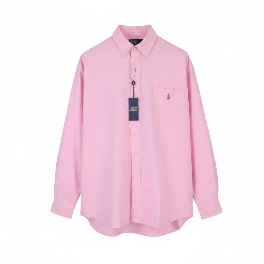 Ralph Lauren L Pink Button-Down Neck Pocket Logo Casual 87020 Size US L / EU 52-54 / 3 - 1 Thumbnail