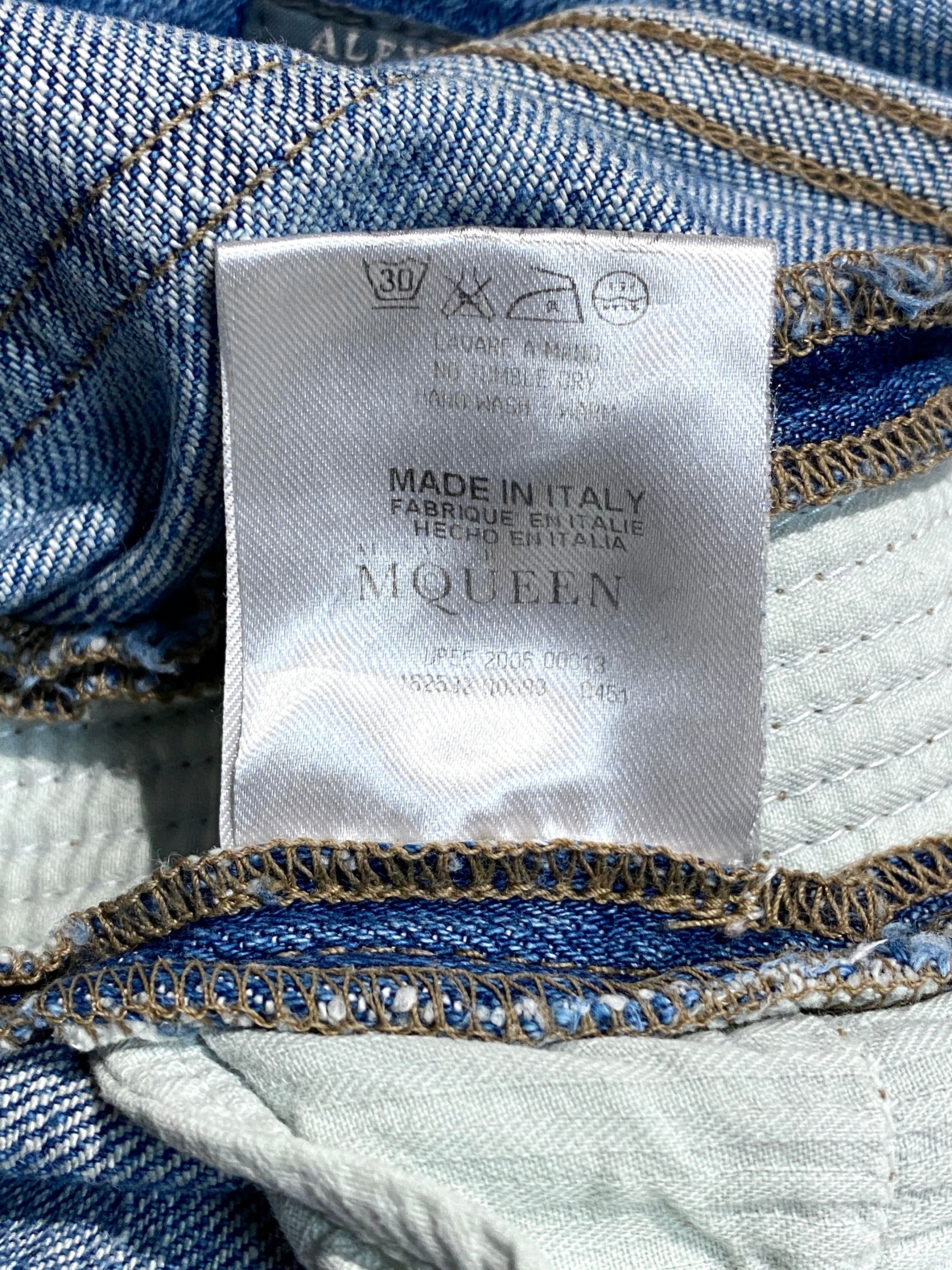 Alexander McQueen Alexander McQueen 2006 Biker Denim Skinny Jeans Vintage Y2K Size 28" / US 6 / IT 42 - 15 Thumbnail