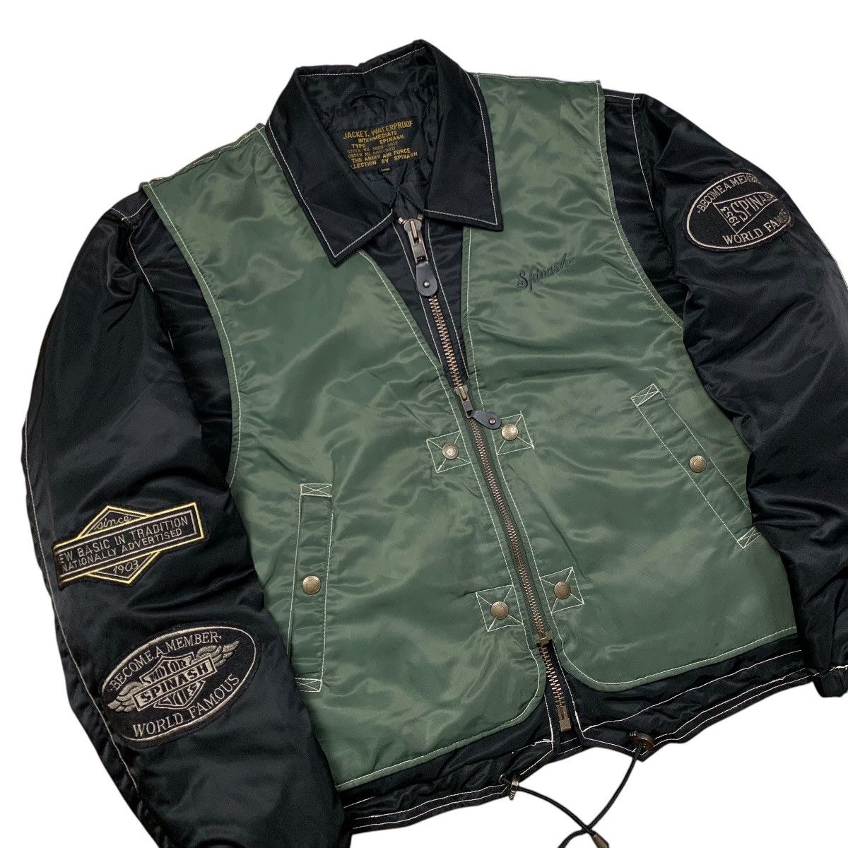 Japanese Brand Spinash Army Air Force Military Bomber Jacket Size US L / EU 52-54 / 3 - 7 Thumbnail