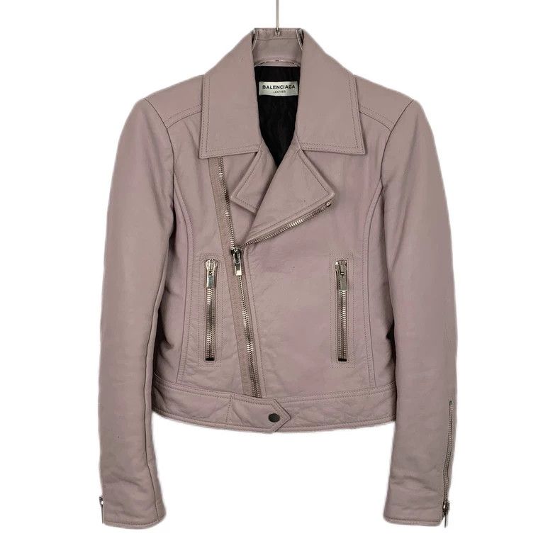 Balenciaga Balenciaga size 34 Light purple sheepskin long-sleeved jac Size XXS / US 00 / IT 34 - 1 Thumbnail