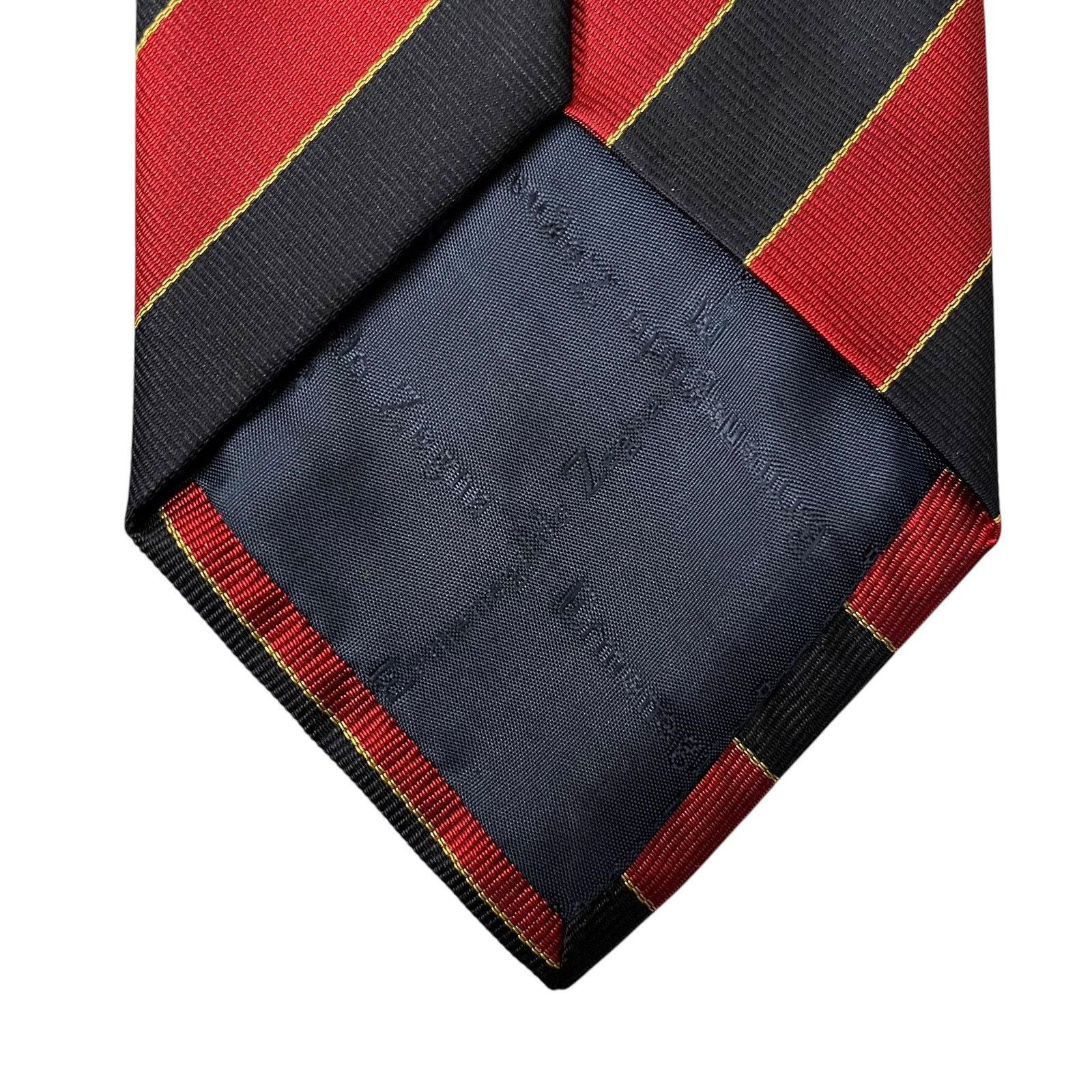 Ermenegildo Zegna Ermenegildo Zegna Regimental Striped Red Navy Blue Silk Tie Size ONE SIZE - 6 Thumbnail