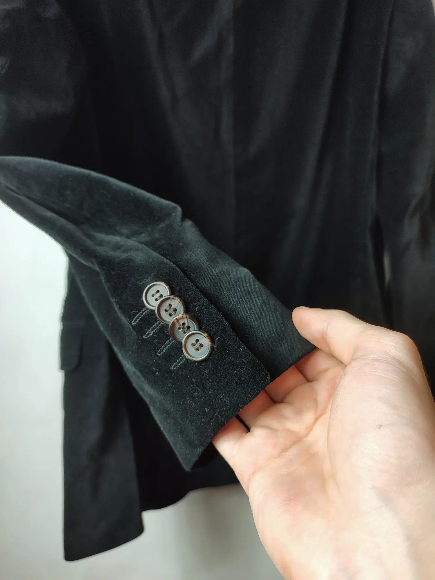 Lauren Ralph Lauren × Polo Ralph Lauren × Ralph Lauren Black Label LRL Ralph Lauren Velour Black Blazer Size 48R - 13 Thumbnail