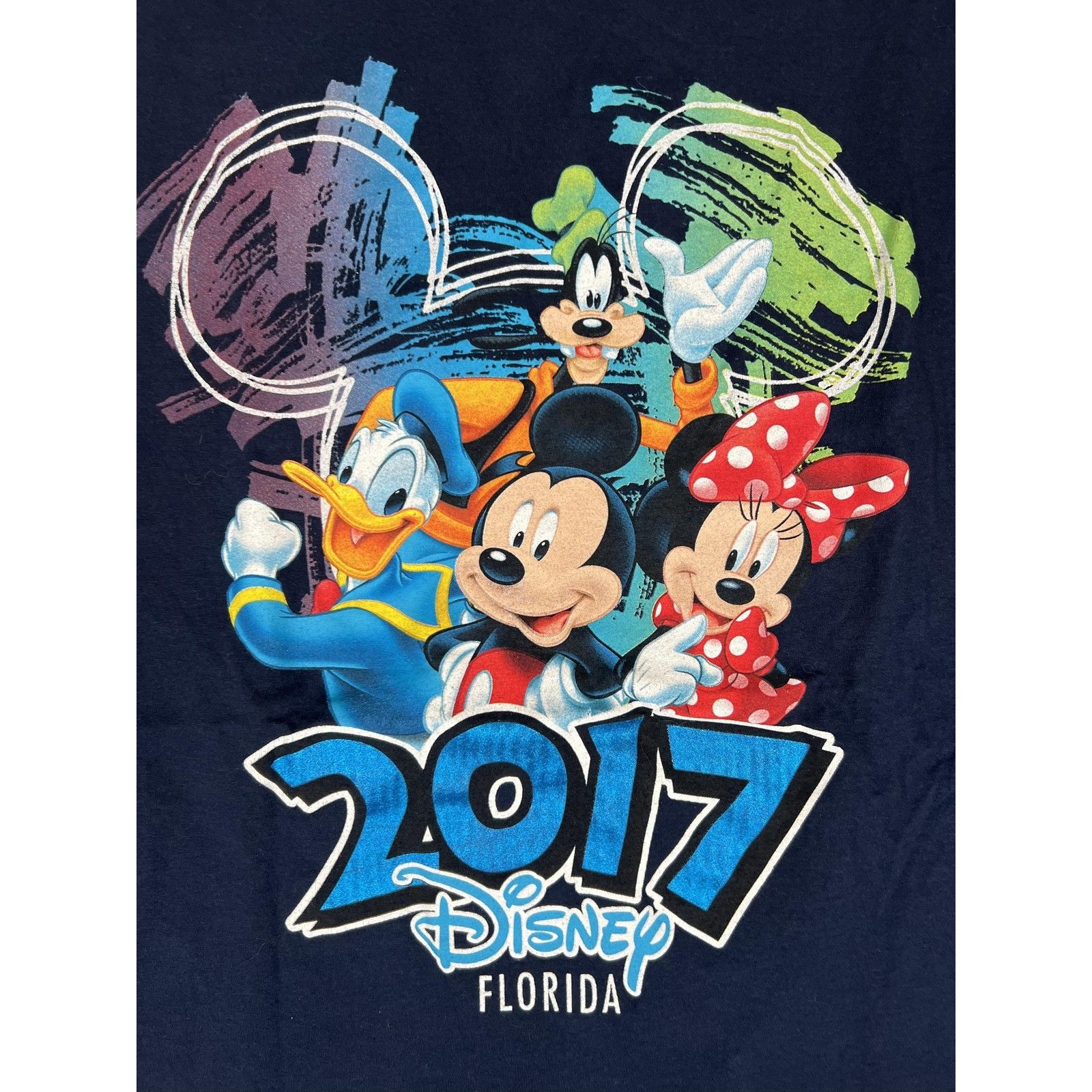 Disney Disney 2017 Florida Shirt Mens 2XL Navy Mickey Minnie Donald Size US XXL / EU 58 / 5 - 2 Thumbnail