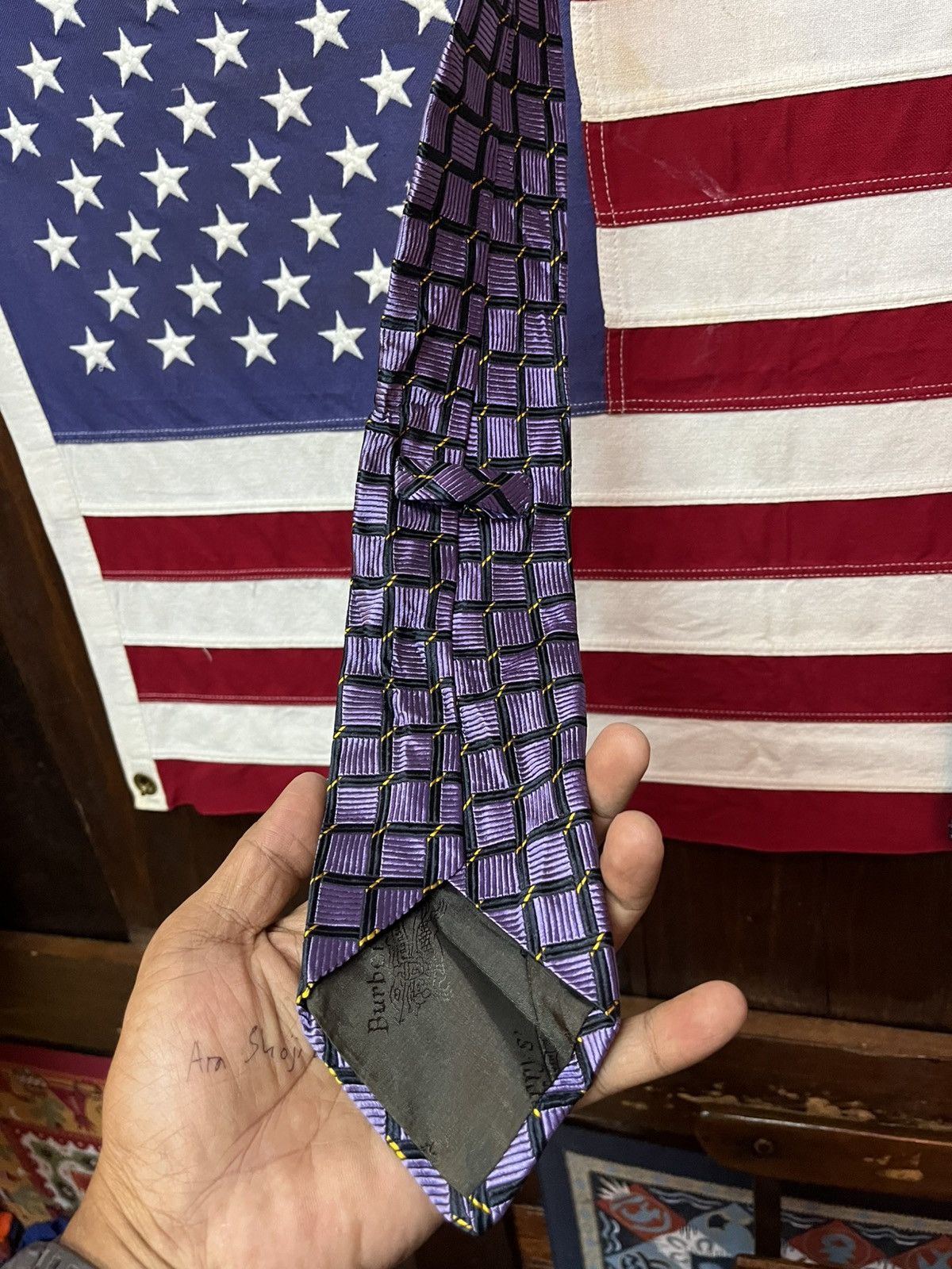 Burberry Burberry London Purple Geometric Tie Size ONE SIZE - 4 Thumbnail