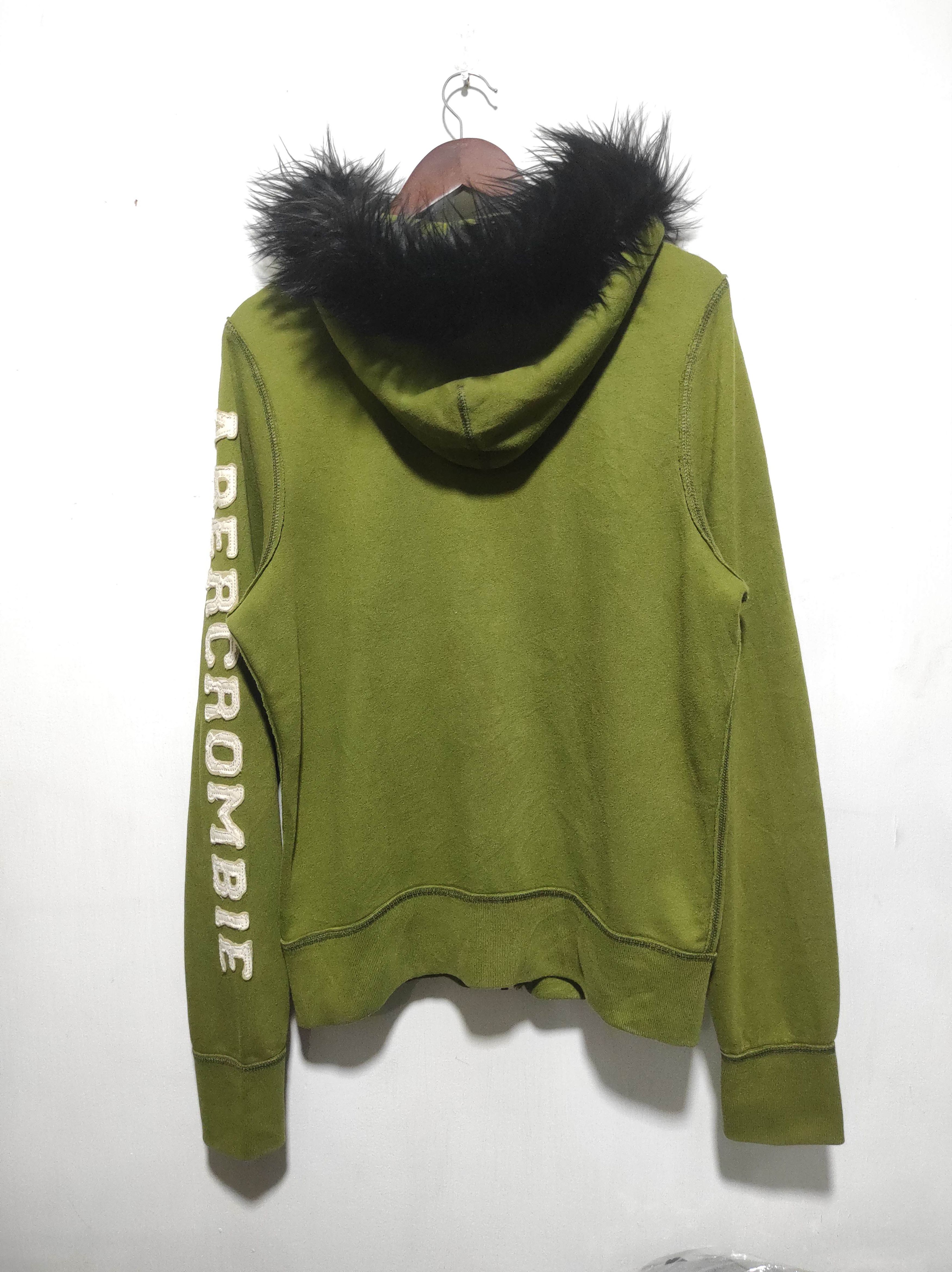 Abercrombie & Fitch Abercrombie & Fitch Green zipper fur hoodie ifsix LGB style Size US L / EU 52-54 / 3 - 14 Thumbnail