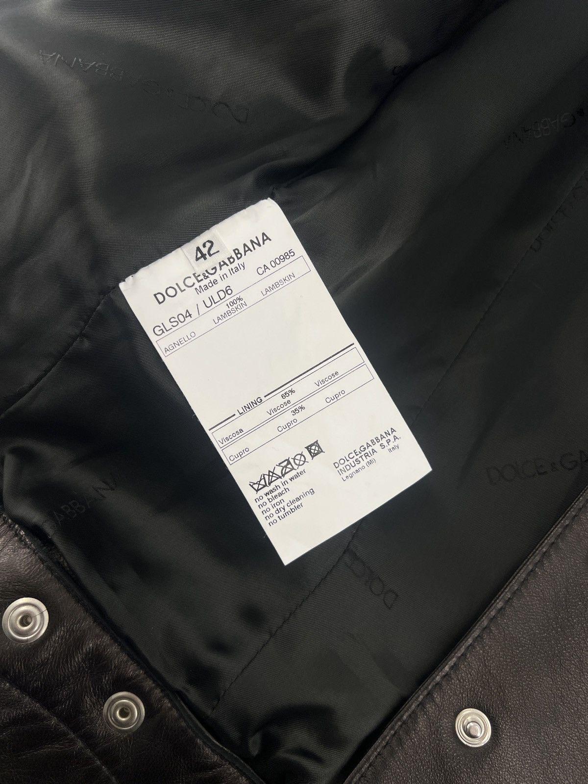 Dolce & Gabbana 2003 snap leather jacket Size M / US 6-8 / IT 42-44 - 11 Thumbnail