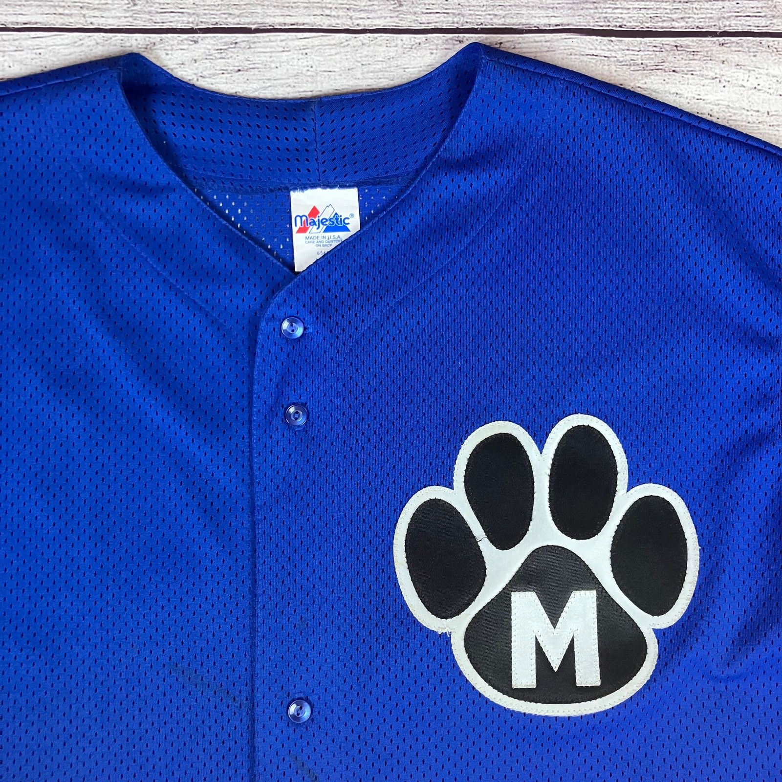 Majestic × Vintage Vintage 1990s Memphis Tigers NCAA College Baseball Jersey Size US XXL / EU 58 / 5 - 10 Thumbnail