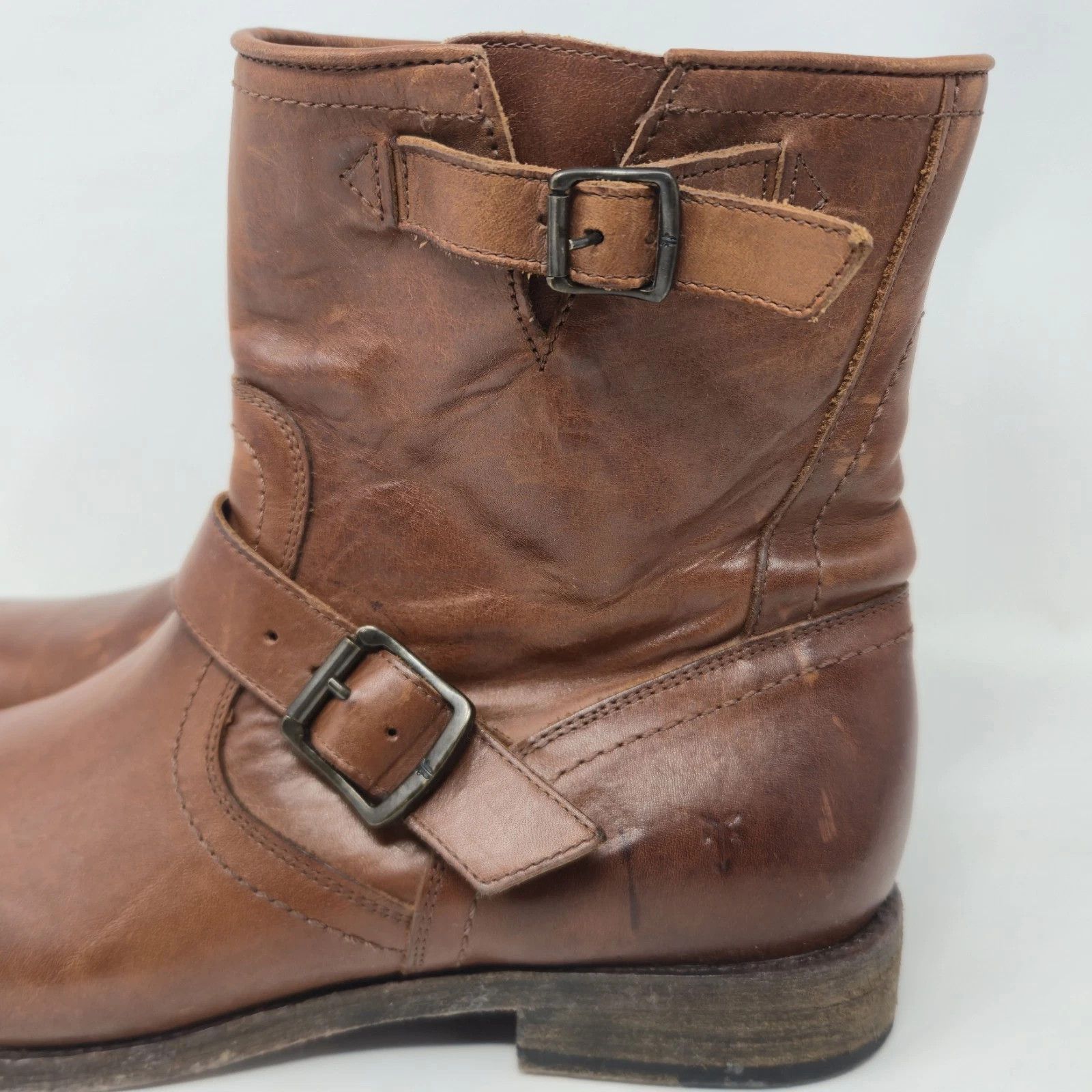 Frye Frye Engineer Boots 10 D Brown Leather Buckle Size US 10 / EU 43 - 10 Thumbnail