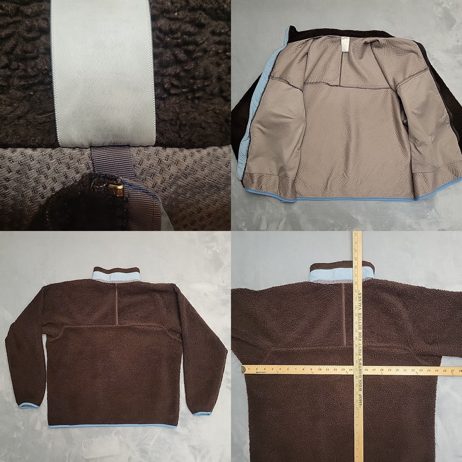 Patagonia VINTAGE Patagonia Jacket Mens XL Brown Teal Deep Pile Fleece Cardigan Retro X - Mens XL Brown Teal Deep Pile Fleece Cardigan Retro X Size US XL / EU 56 / 4 - 8 Thumbnail