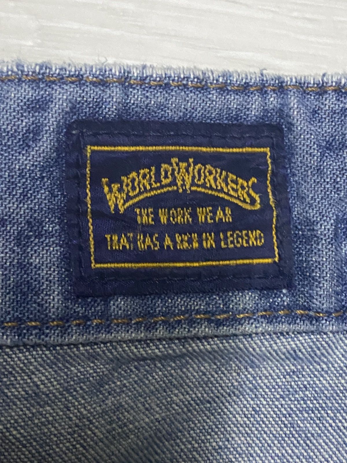 Global Work Vintage Global Worker Carpenter Grunge Frayer Baggy Pants Size US 32 / EU 48 - 15 Thumbnail