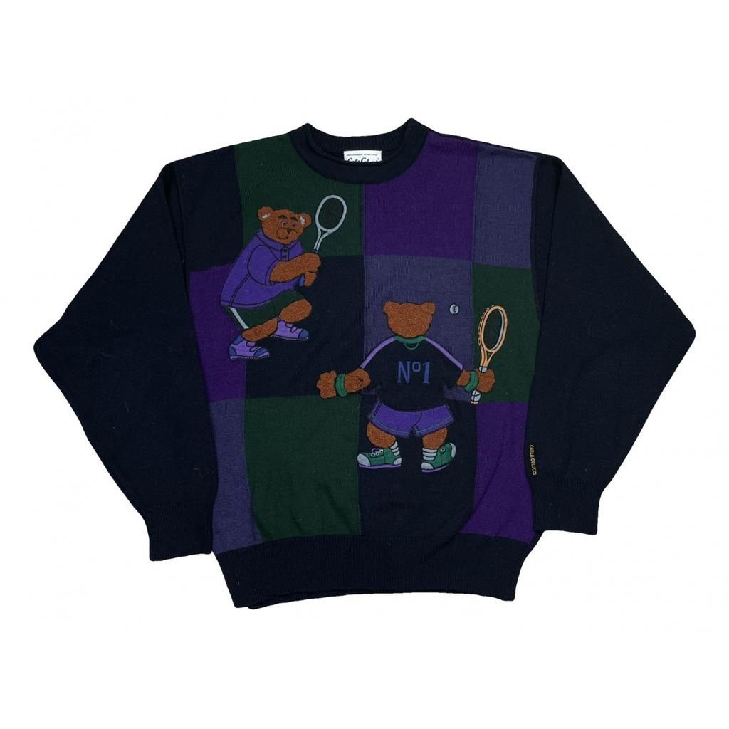 image of Carlo Colucci Jumper Bear in Navy, Men's (Size Large)