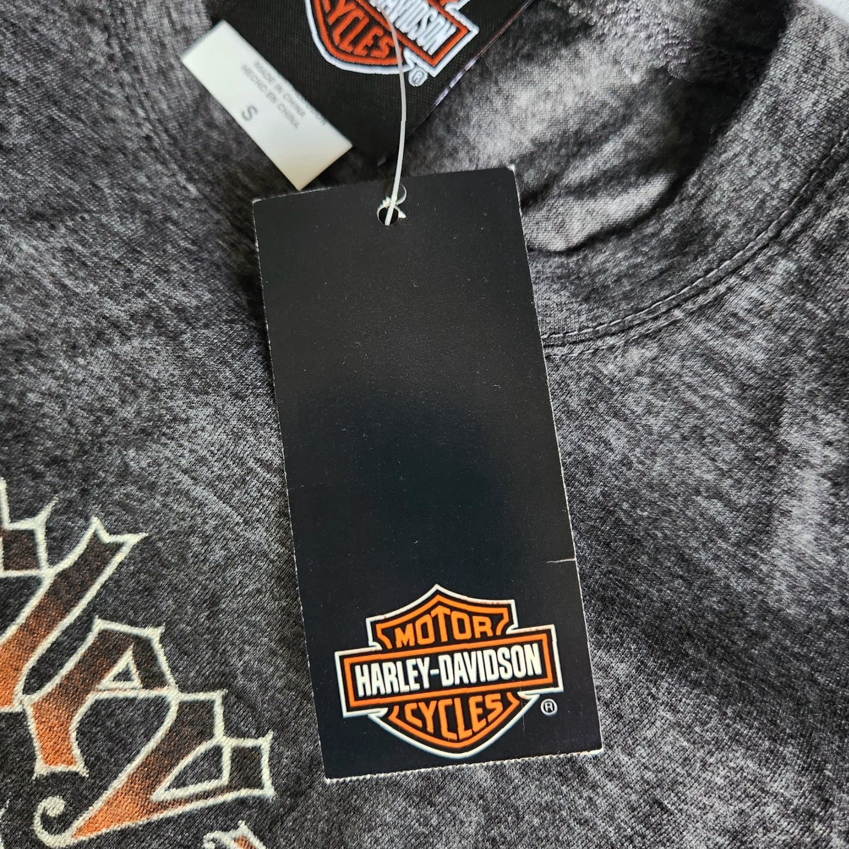 Harley Davidson Harley-Davidson T-Shirt Womens S Grey Graphic Logo Biker Motorcycle 2000's Y2K Cap Crew Neck Short Sleeve Cotton Polyester Shirt Size S / US 4 / IT 40 - 3 Thumbnail