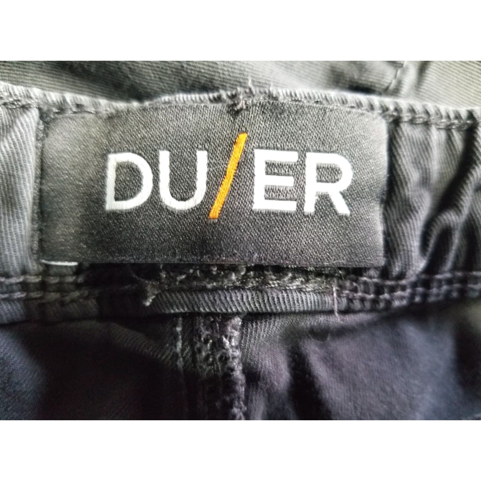 Vintage DU/ER Mens Pants Slim Fit 36 x 29 Cotton Twill Chino with Logo (Gray) Classic Tapered Flat Front Regular Size 36 Mens Size US 36 / EU 52 - 7 Thumbnail