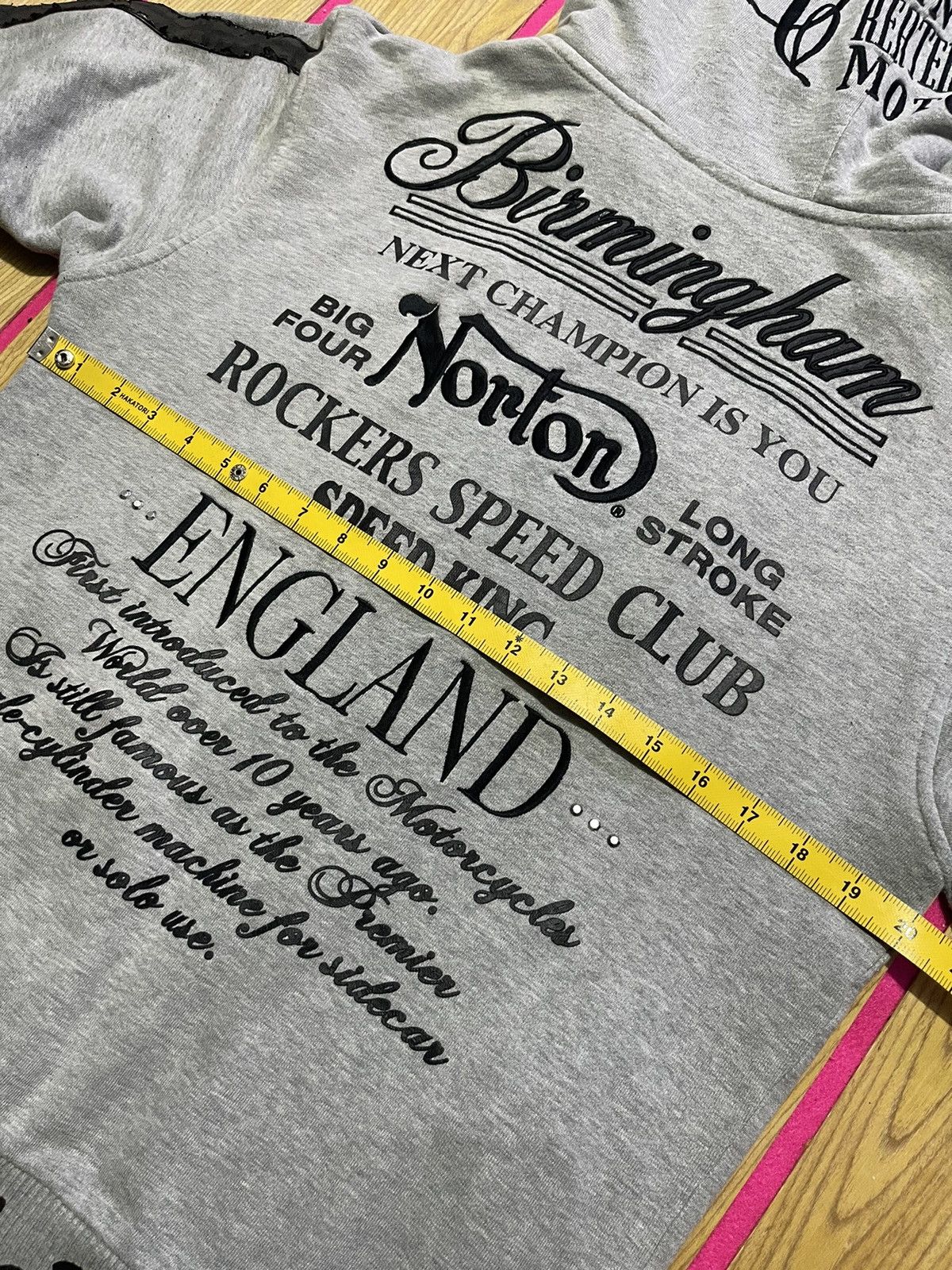 If Six Was Nine NORTON Y2K ZIPPER HOODIE with full embroidery motif Size US L / EU 52-54 / 3 - 18 Thumbnail
