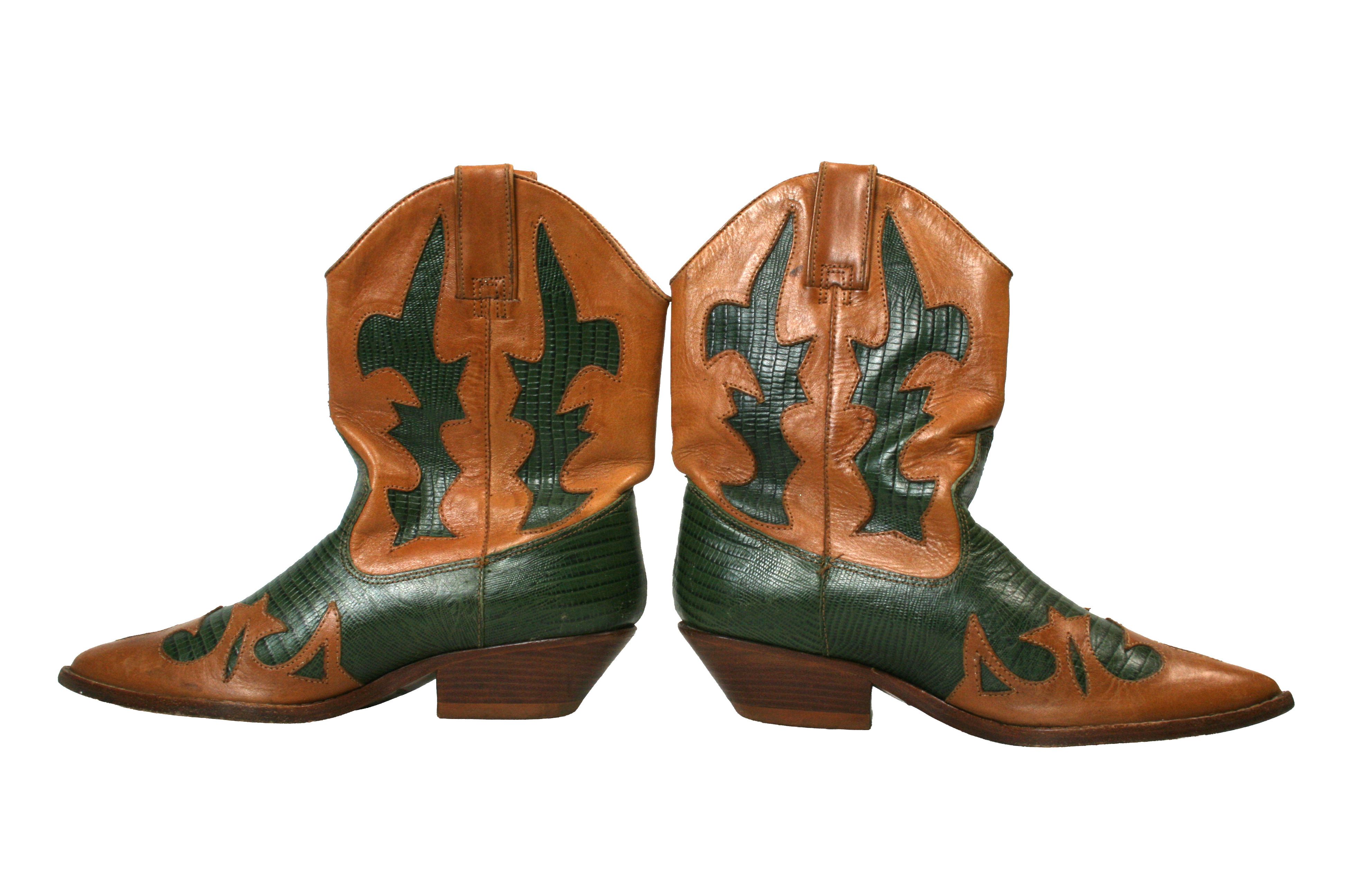 Cowboy Equipment Circle S Leather Cowboy Boots Made in Brazil Size US 7.5 / IT 37.5 - 7 Thumbnail
