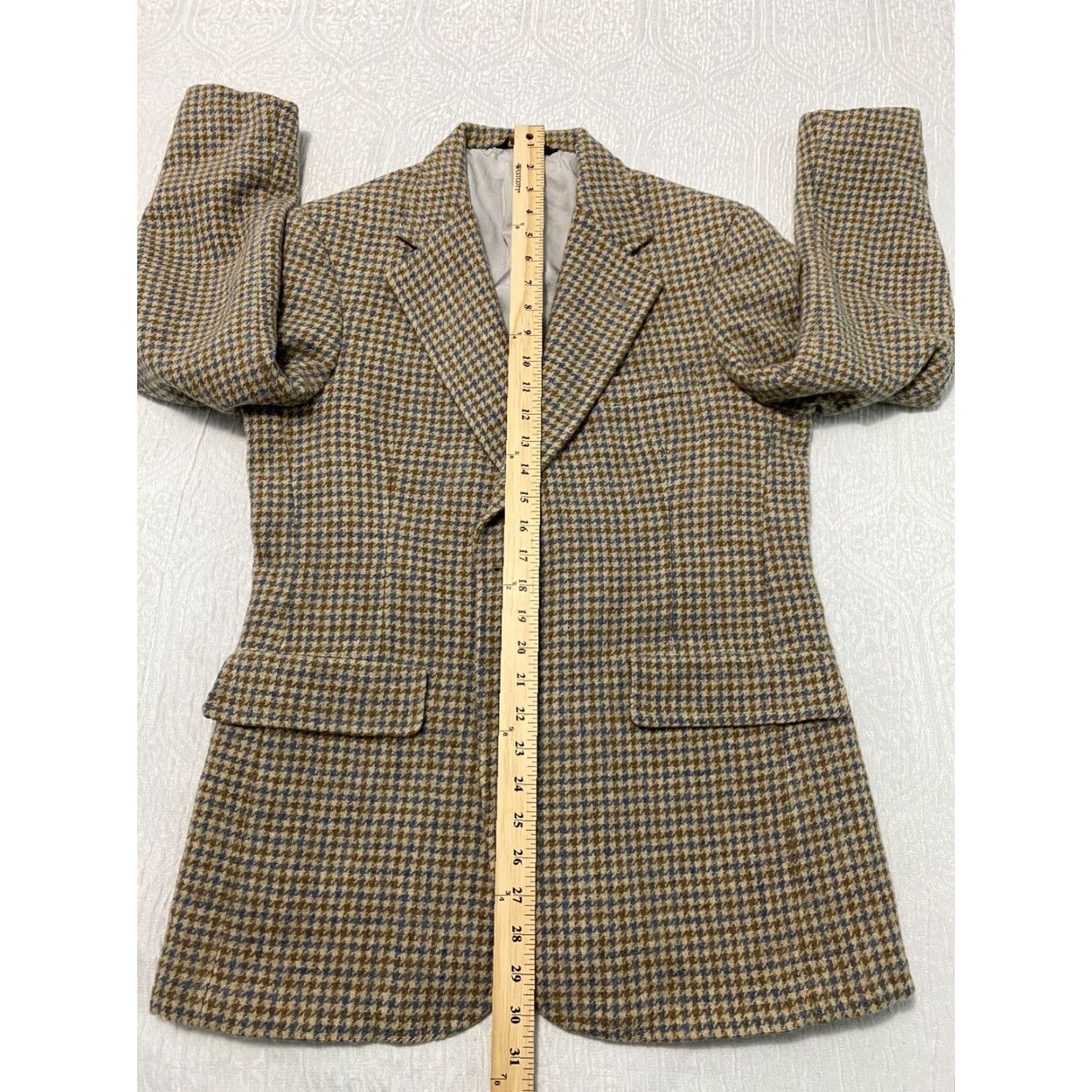 Hart Schaffner Marx VINTAGE Hart Schaffner Marx Brown Plaid Blazer Coat J Svoboda Sons Men's Store Mens 40 Brown Plaid Blazer Coat Vintage Hart Schaffner Marx Size 40R - 4 Thumbnail