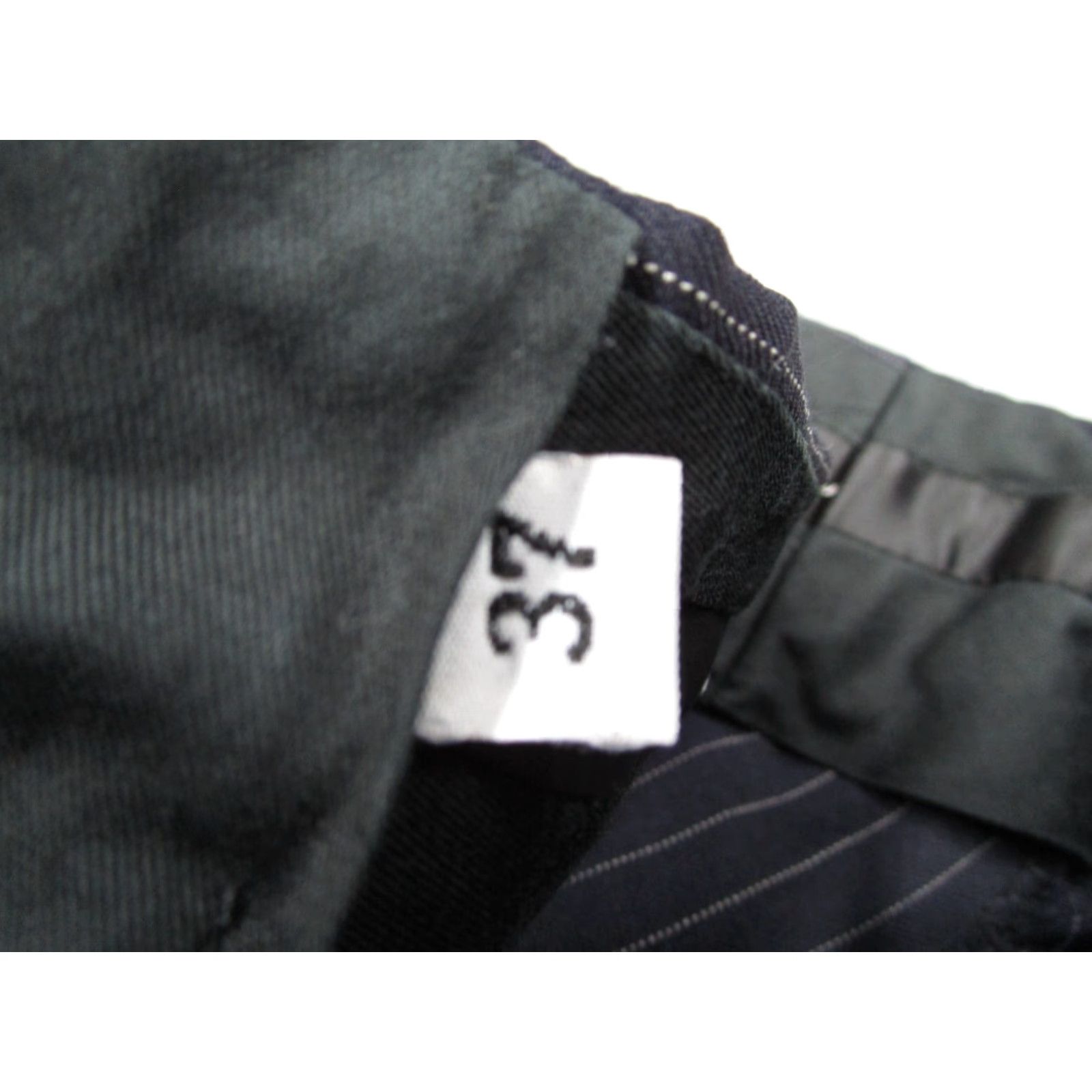 Ralph Lauren VINTAGE Ralph Lauren Black Label Pants Mens 37 Blue Pinstripe Wool Flat Front 35x30 Blue Geometric 90s City Mens Size US 37 - 4 Thumbnail
