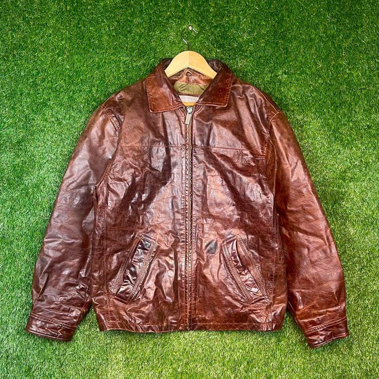 Vintage Vintage 1990s Leather Jacket Size US M / EU 48-50 / 2 - 1 Thumbnail