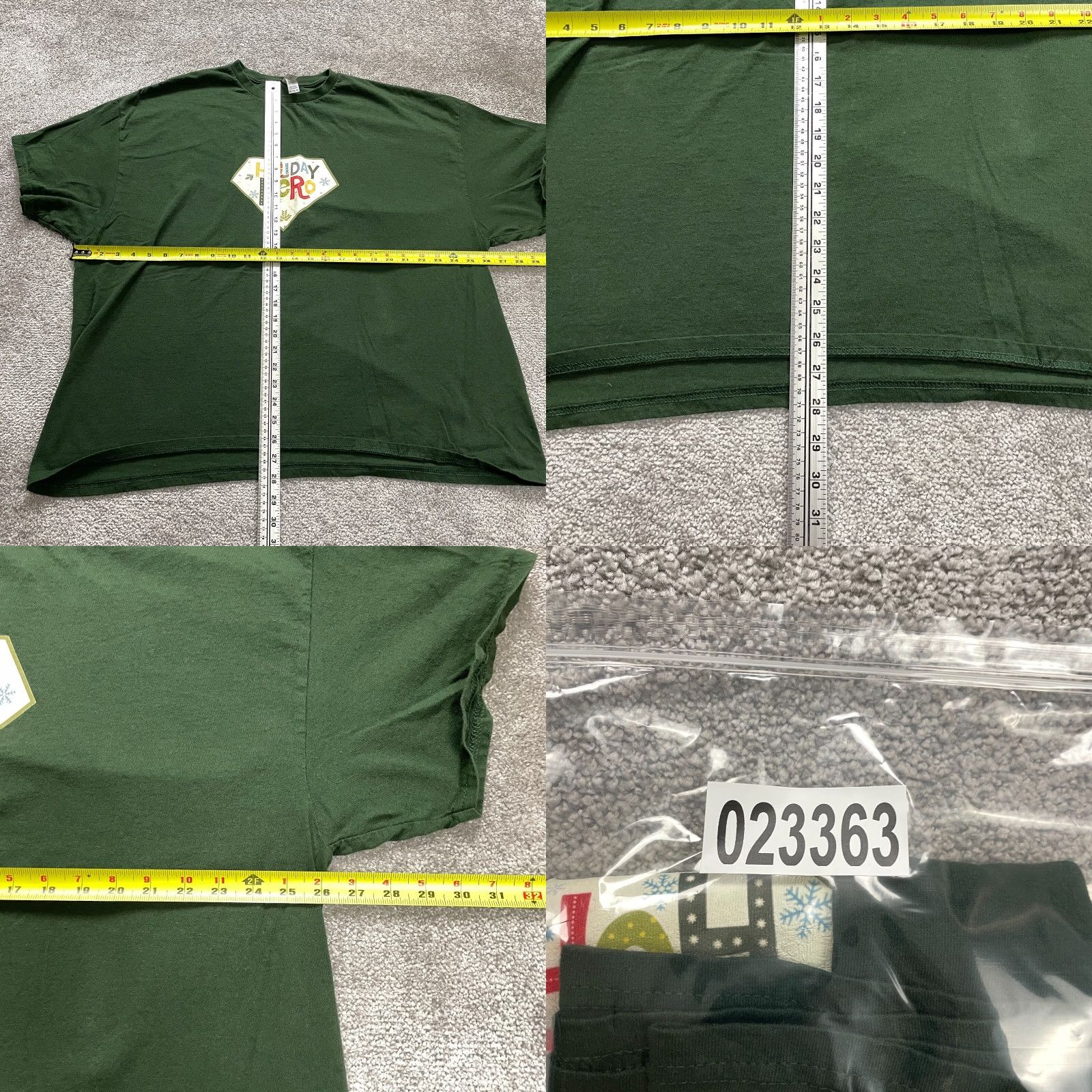 Gildan Gildan Heavy Cotton T-Shirt Men's 3XL Green Holiday Christmas Crew Neck Short Sleeve Casual Size US XXL / EU 58 / 5 - 8 Thumbnail