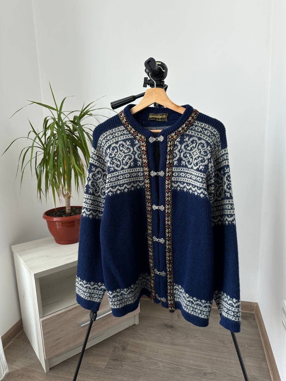 Vintage Vintage Nordsrikk Norway Wool Blue Cardigan Sweater Size US M / EU 48-50 / 2 - 18 Thumbnail